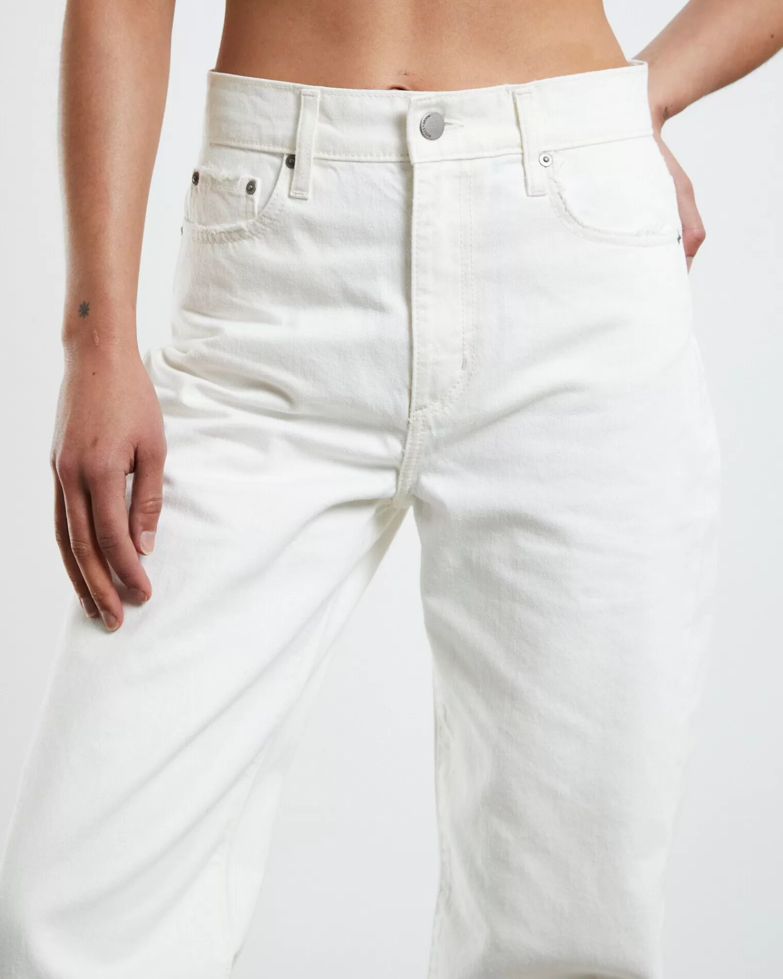 Donna Jeans Andi Slim Fit in Tintura Fantasia Bianca - Denim Premium con Sconto Primavera 2024