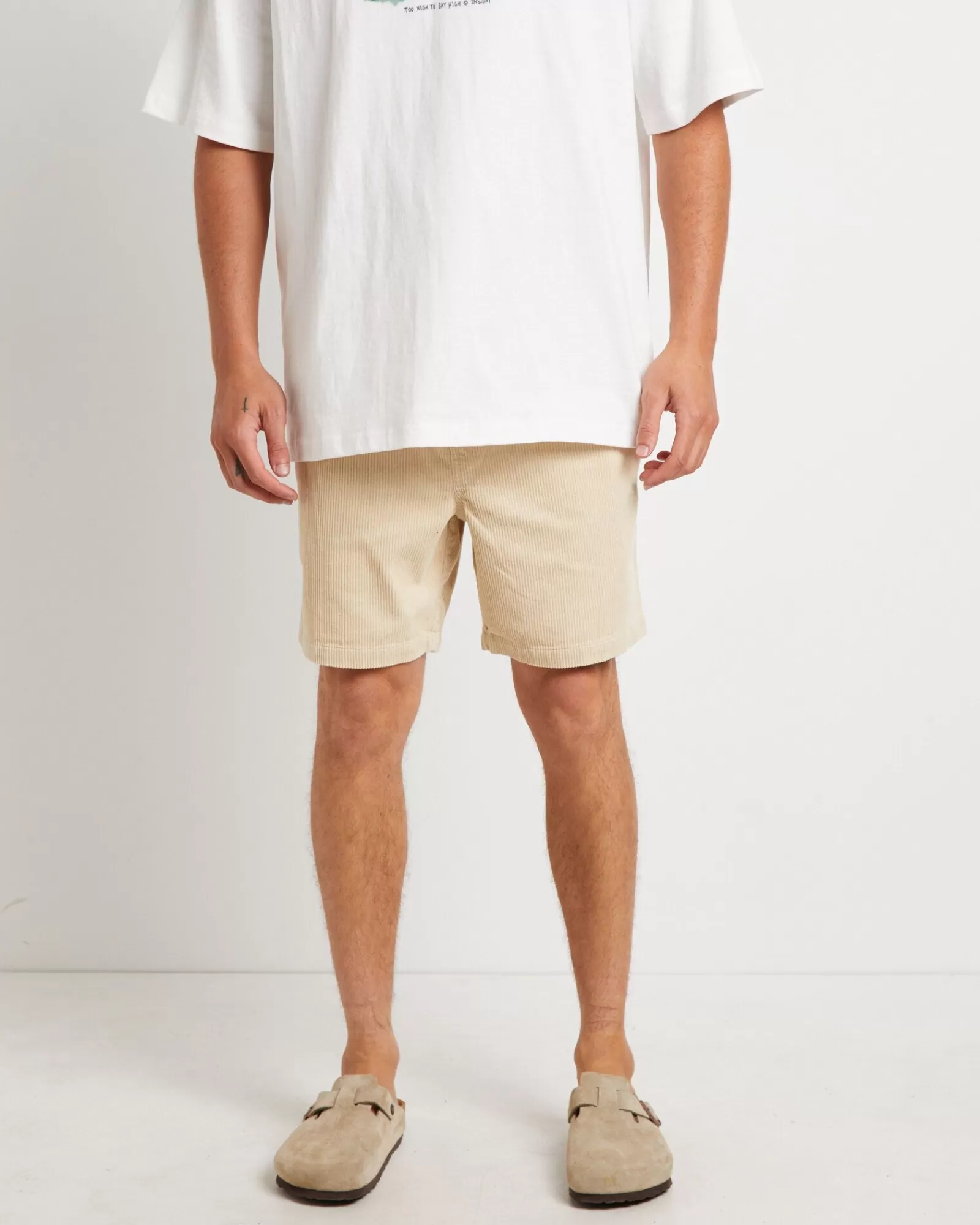 Shorts Comodi in Tessuto Bedford Color Latte - Insight Collection