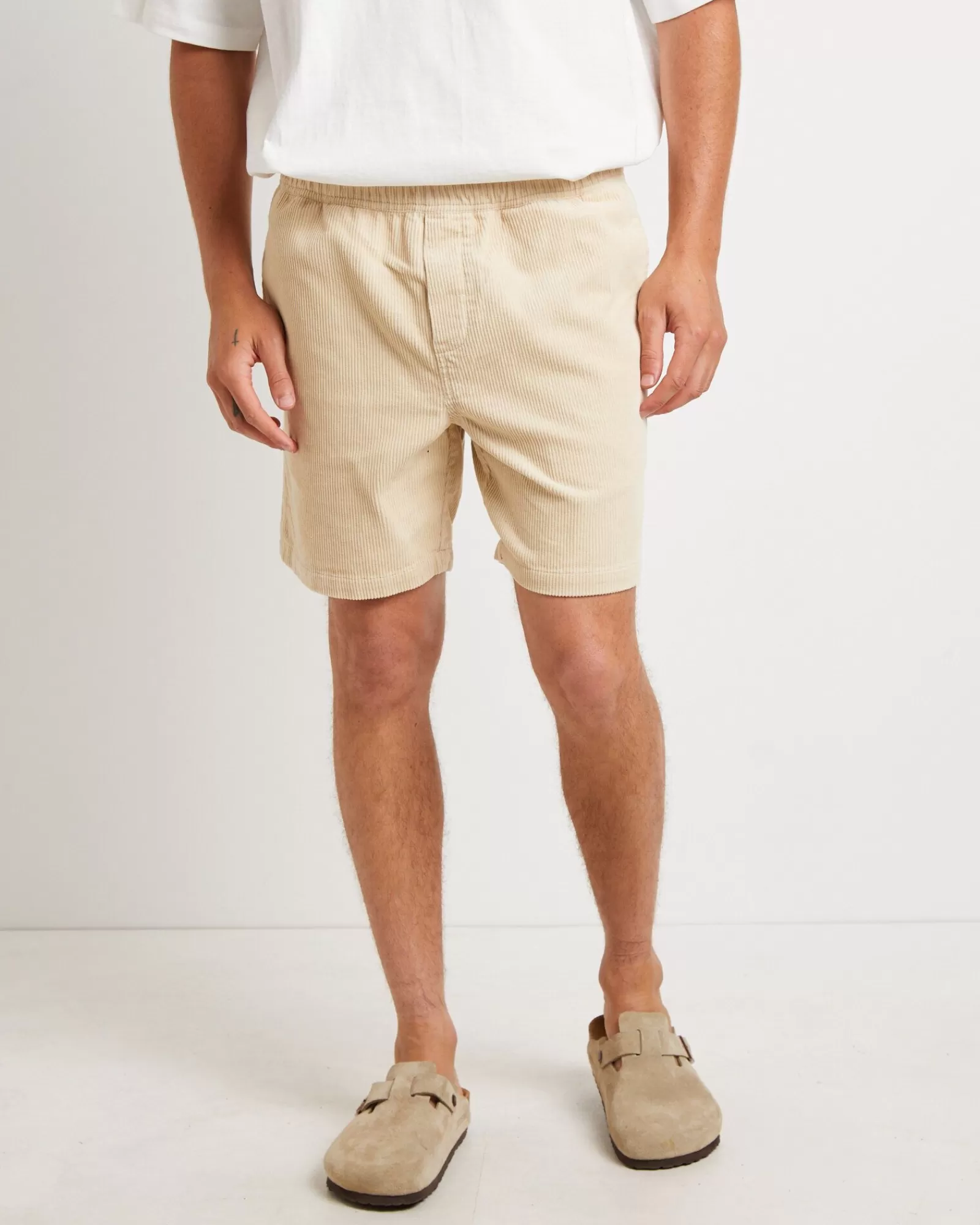 Shorts Comodi in Tessuto Bedford Color Latte - Insight Collection