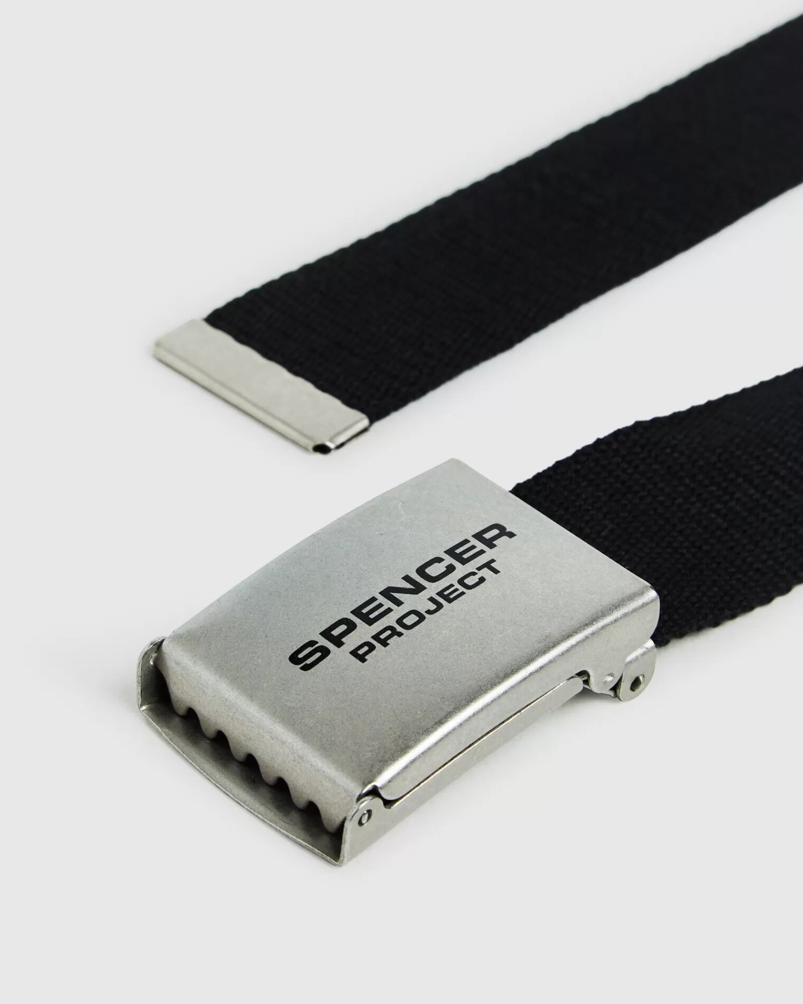Cintura Burnside SPENCER PROJECT - Cintura Uomo in Tela Rigida con Fibbia Metallica, Nero Classico - Design Minimalista e Fibra Resistente per Stile Casual