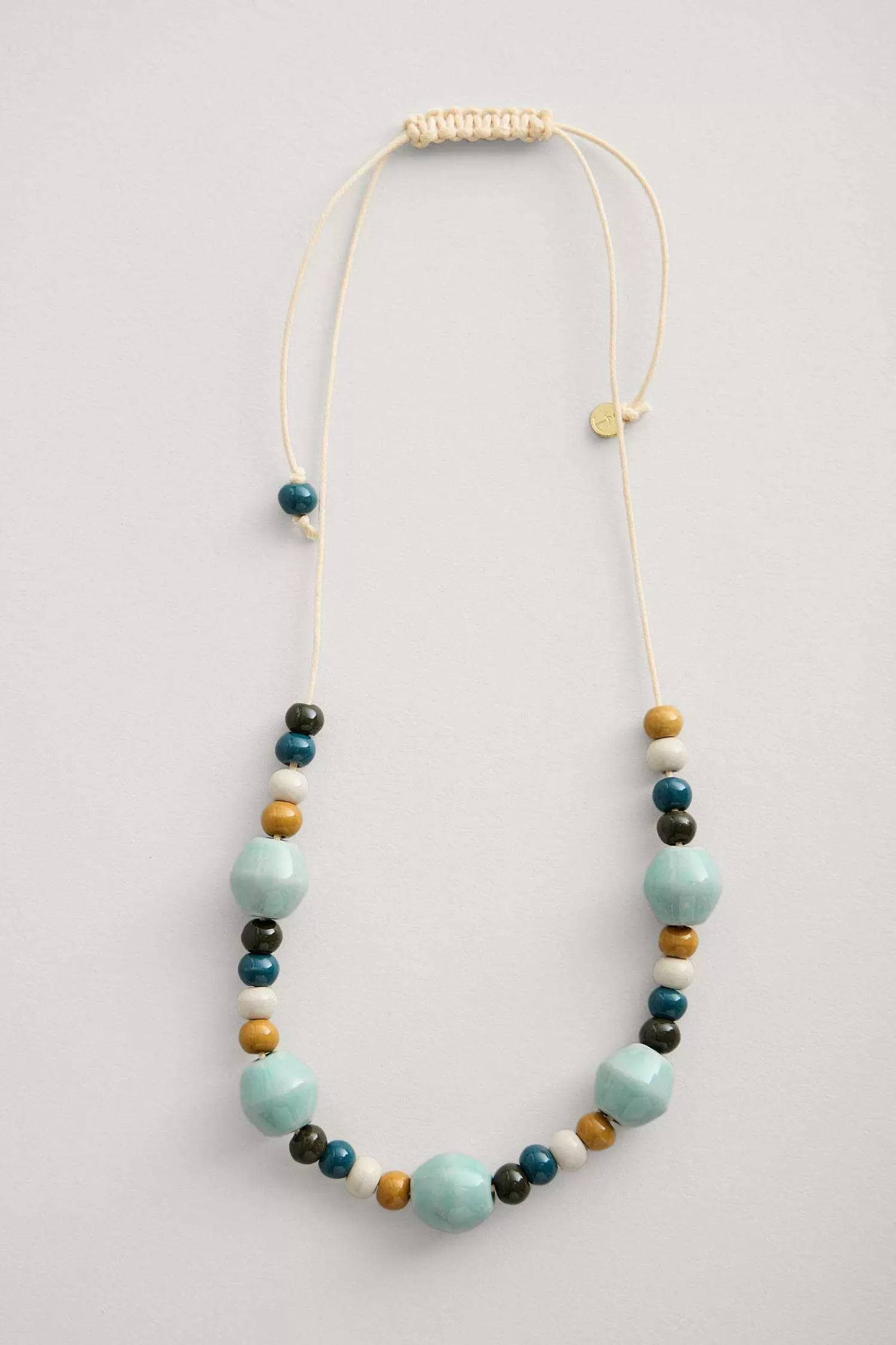 Collana Artigianale con Perline Ceramiche Canna - Ispirazione Marina Cornwall per Donna