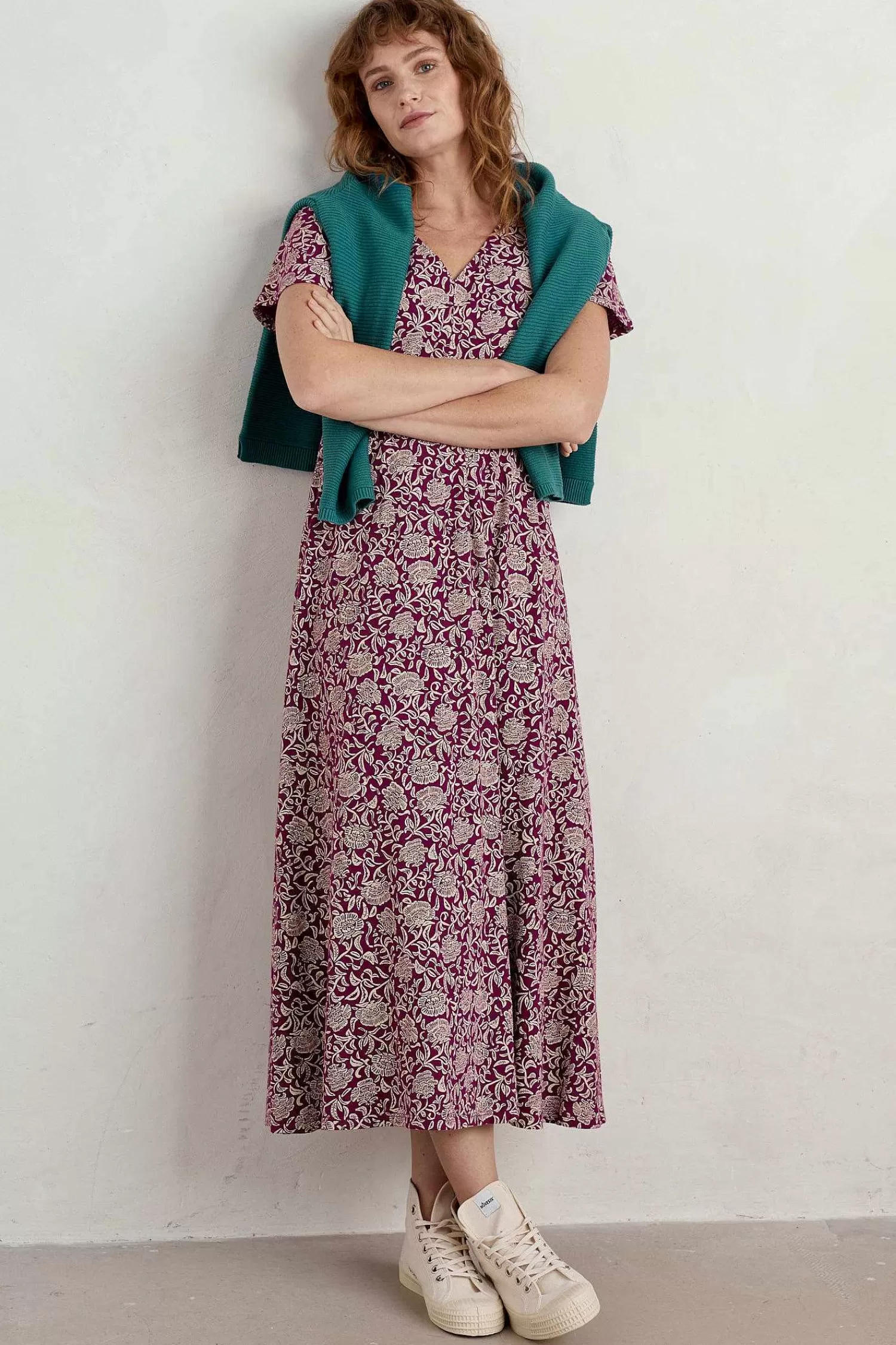 Abito Lungo Elegante Seasalt Cornwall con Design Ispirato ai Castelli Francesi - Stile Bohémien per Donna - Collezione Primavera/Estate