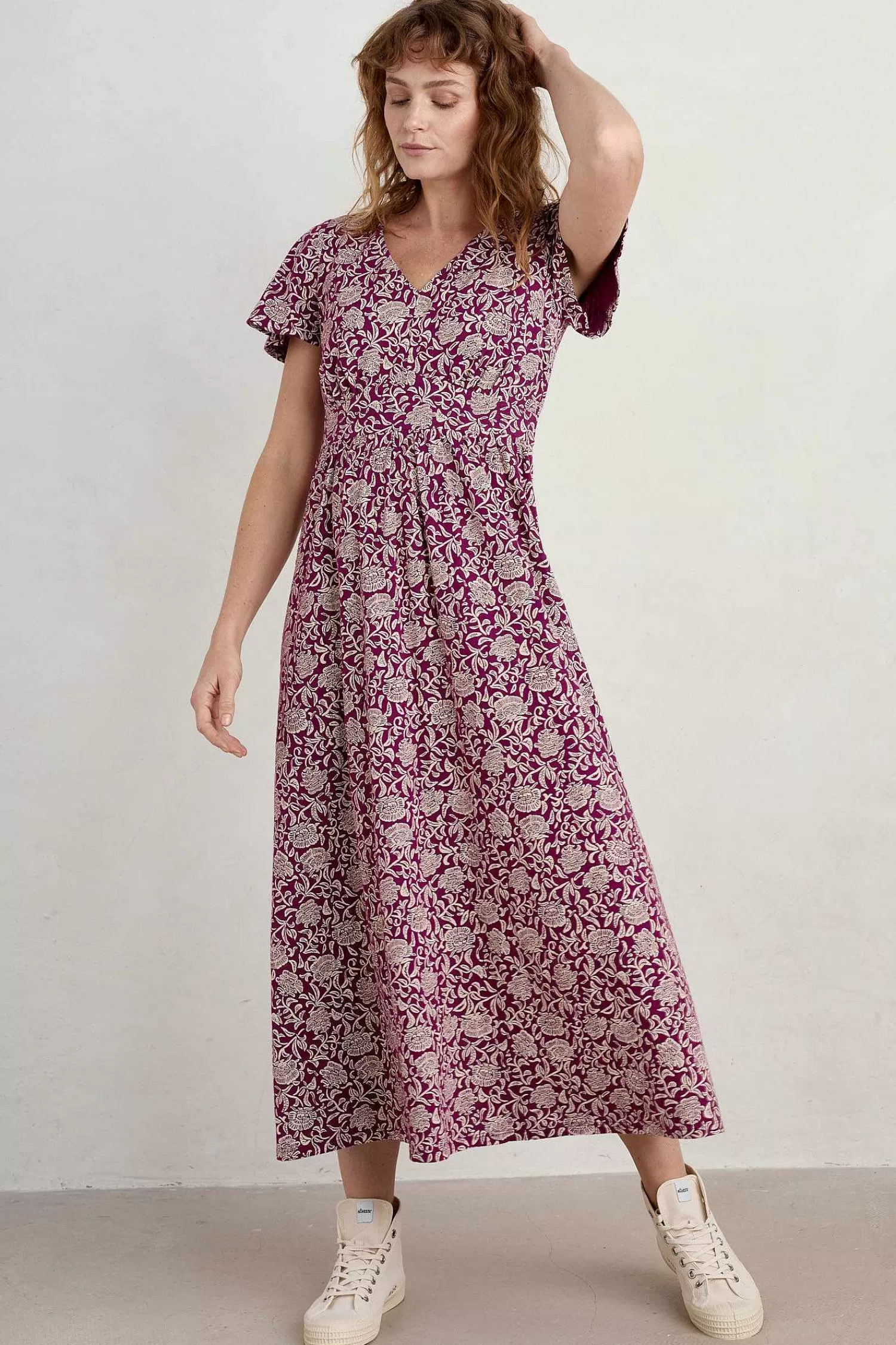 Abito Lungo Elegante Seasalt Cornwall con Design Ispirato ai Castelli Francesi - Stile Bohémien per Donna - Collezione Primavera/Estate