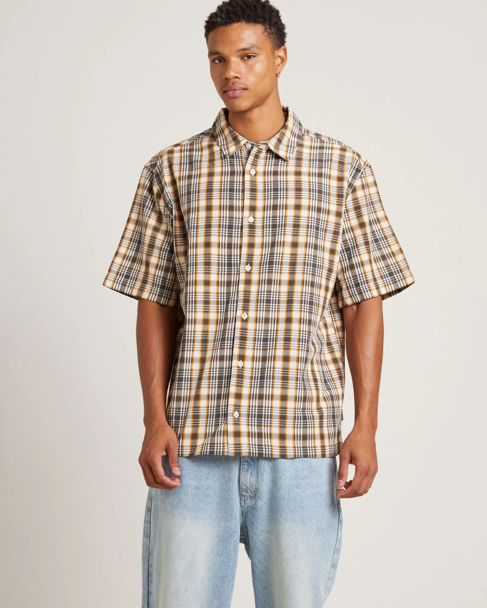 AFENDS - Camicia Eco a Maniche Corte Stampa Moonbeam | Tessuto Riciclato e Prezzo Imbattibile!