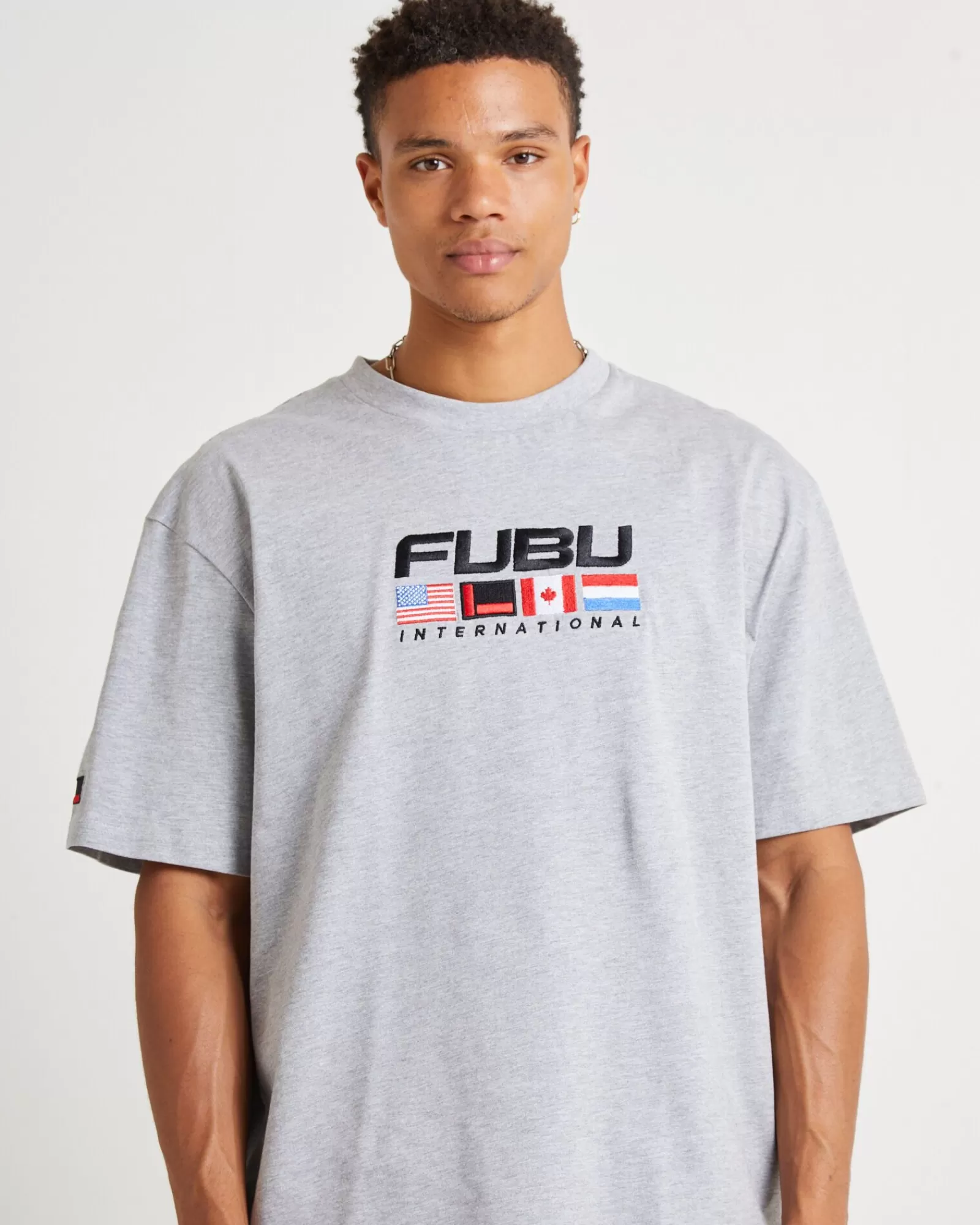 FUBU Maglietta Uomo Business Grigio Antracite - T-Shirt Aziendale Premium a Maniche Corte con Design Classico