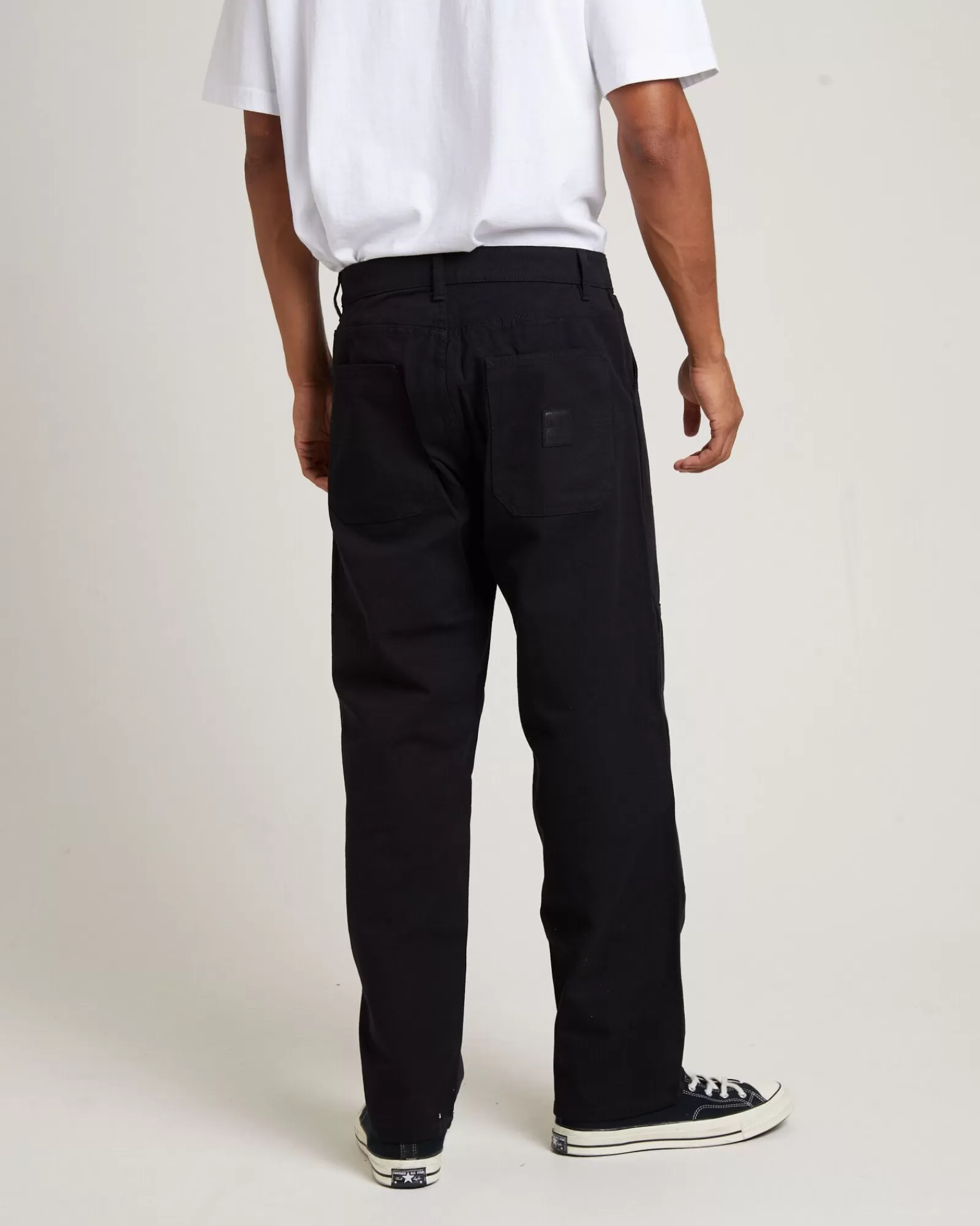 Pantaloni Uomo con Doppio Rinforzo Ginocchia - Nero Assoluto, Offerta Lampo Ex-Forma Comfort Estremo
