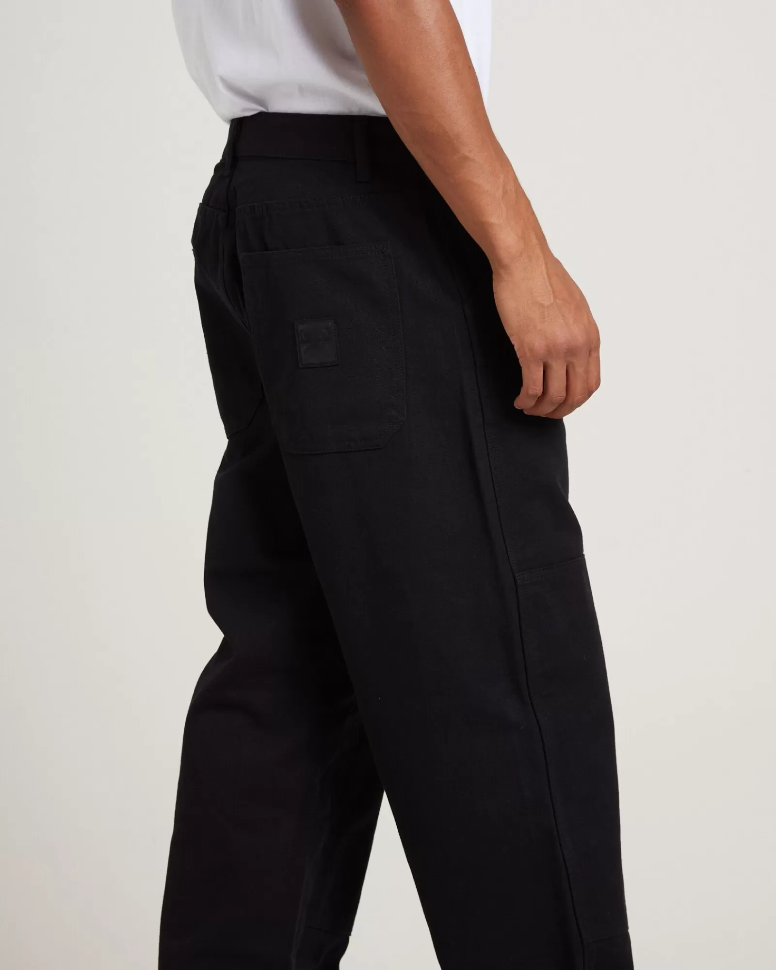 Pantaloni Uomo con Doppio Rinforzo Ginocchia - Nero Assoluto, Offerta Lampo Ex-Forma Comfort Estremo