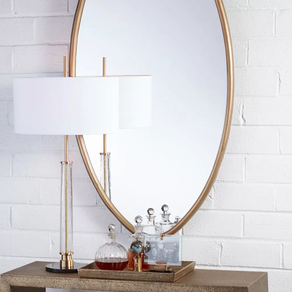 Specchio Ovale Vintage in Ottone Anticato - Decorazione Elegante per Pareti con Sconto Esclusivo