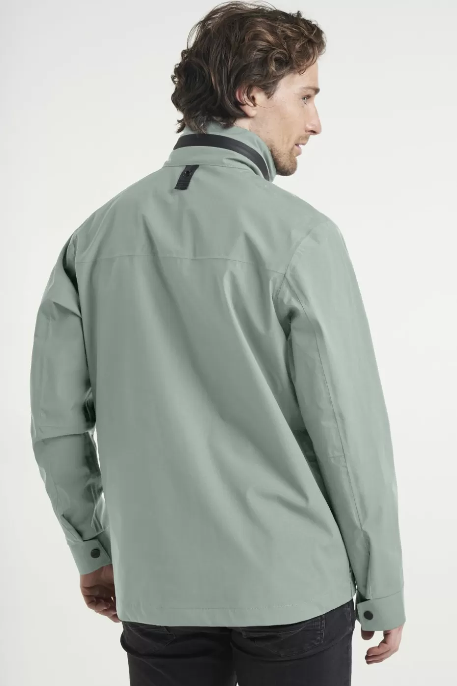Giacca Impermeabile Tenson Fargo Uomo - Verde Grigio, Leggera e Pratica per Escursioni All'Aperto