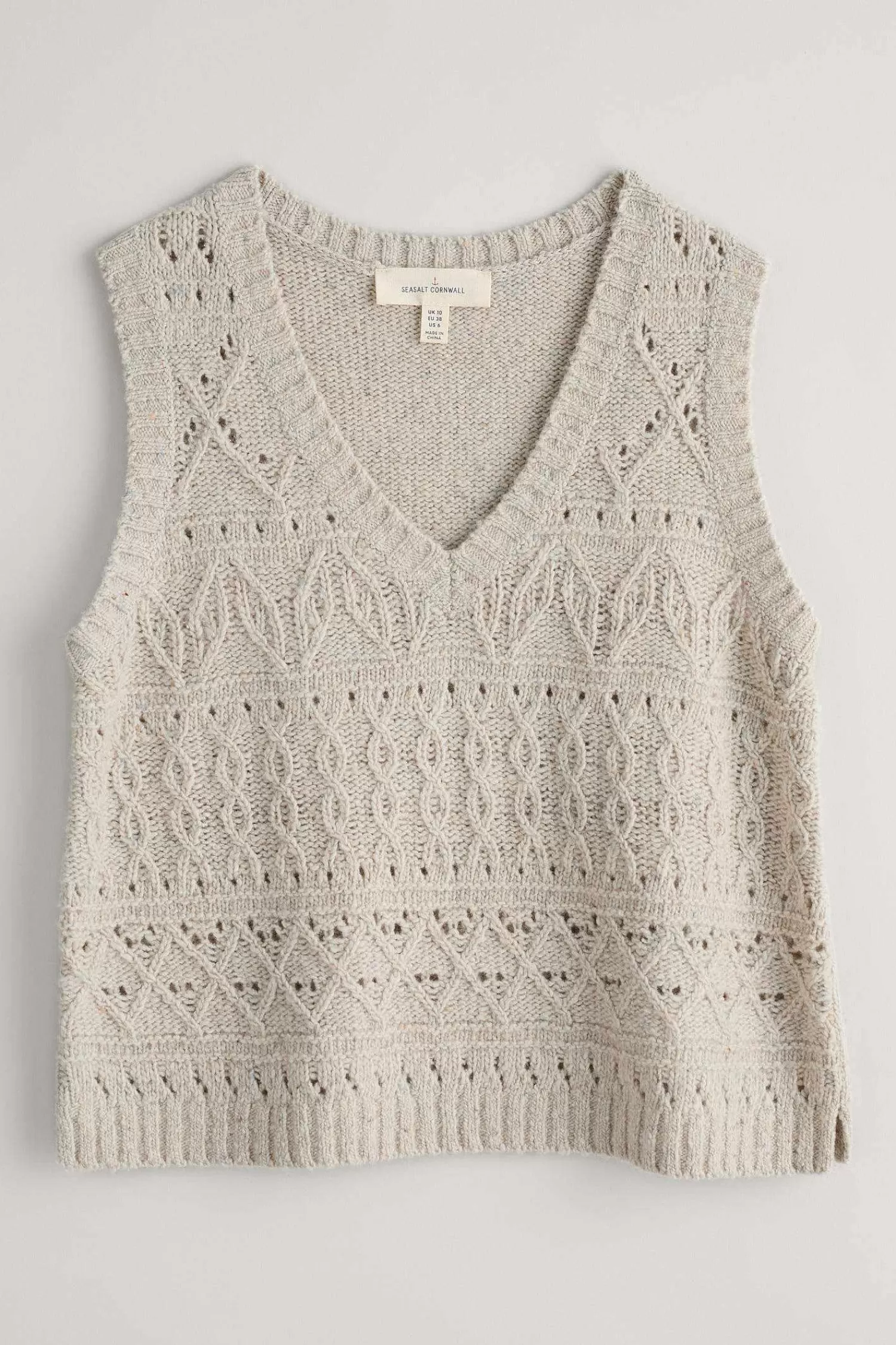 Donna Maglioncino in Lana Merino Misto con Scollo a V - Stile Costiero Seasalt Feock Cornwall