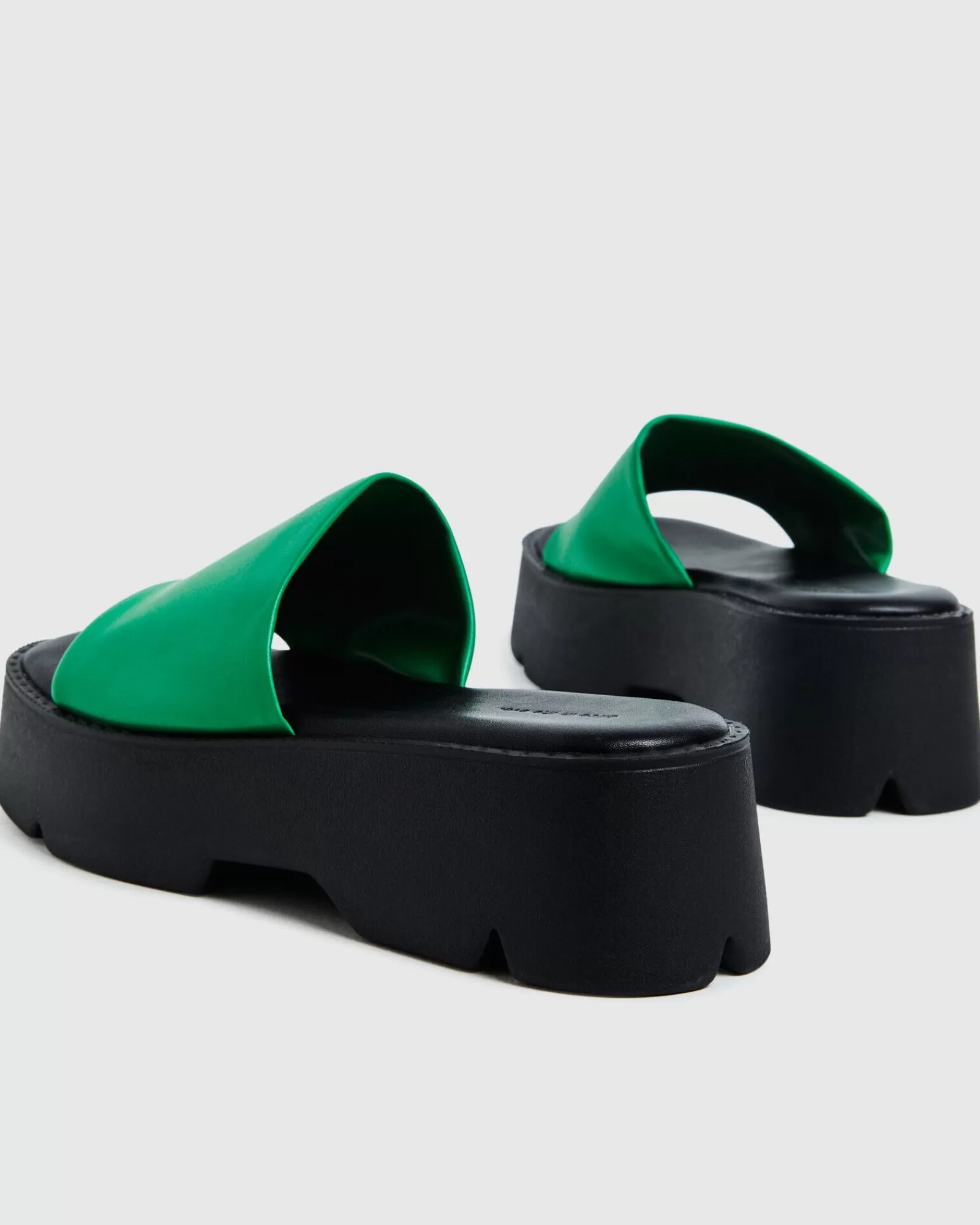ALICE IN THE EVE Sandali Eleganti Freya Plateau - Verde Felce e Nero con Suola rialzata
