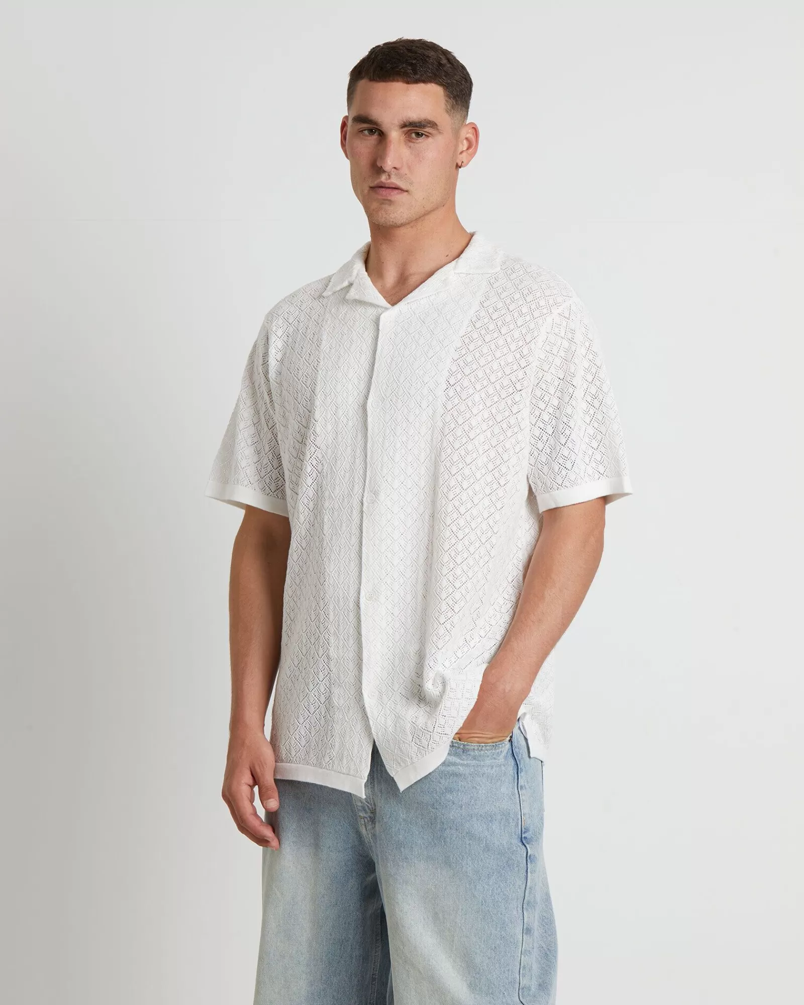 ARVUST Fugar Maglia Estiva in Maglia Semplice con Manica Corta - Bianco Puro per Vacanze, Top Vendita