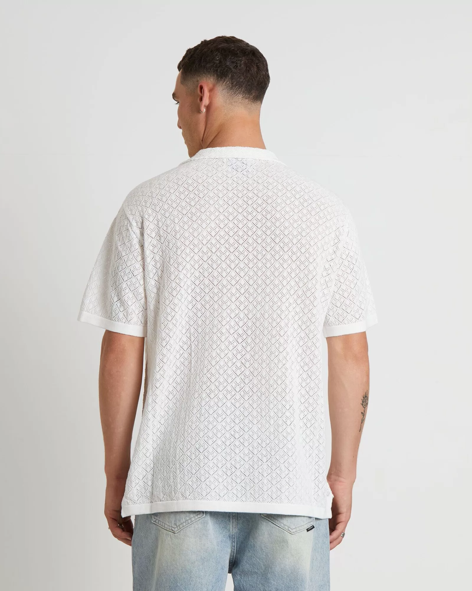 ARVUST Fugar Maglia Estiva in Maglia Semplice con Manica Corta - Bianco Puro per Vacanze, Top Vendita