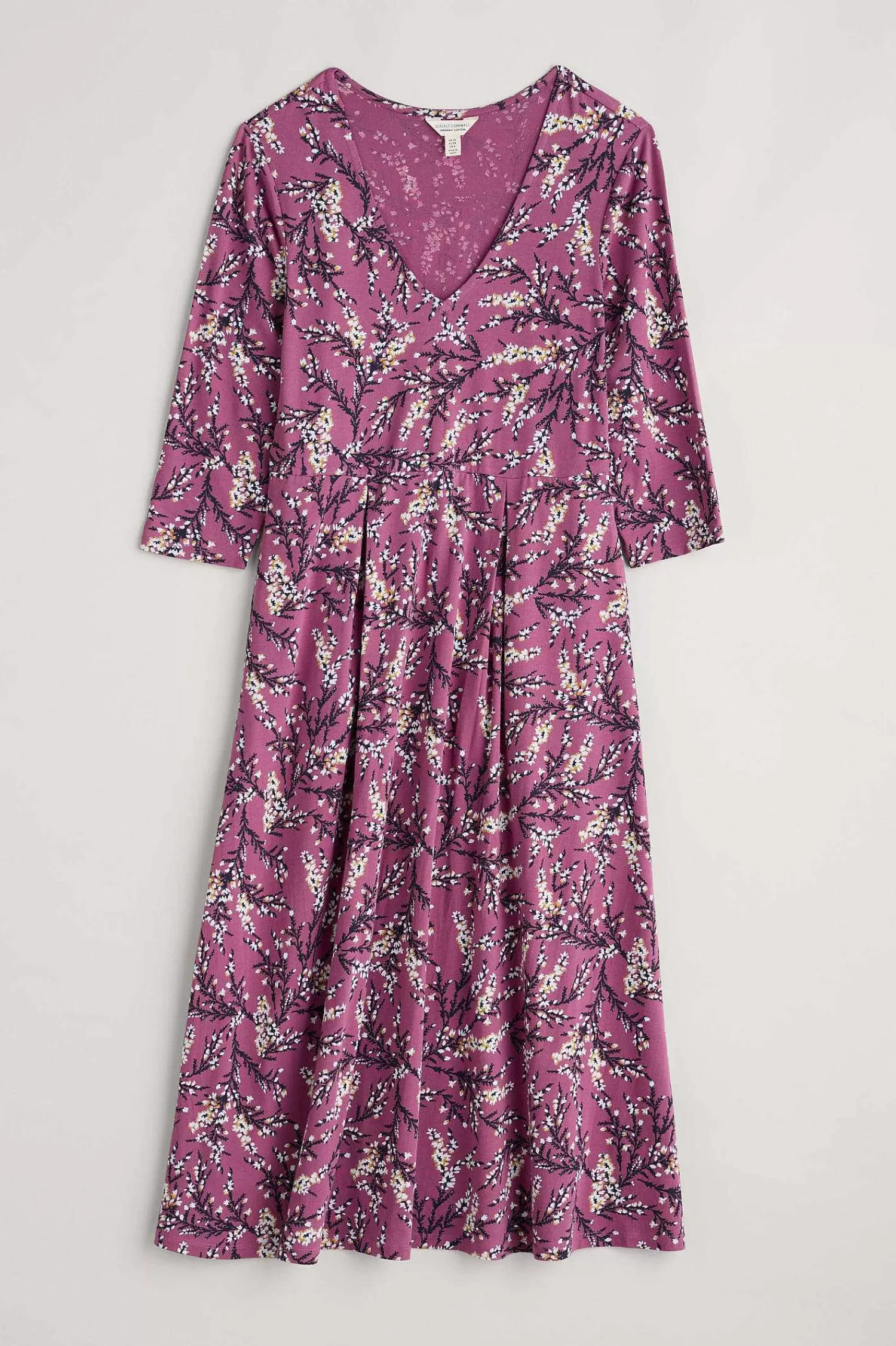 Abito Midi in Jersey con Scollo a V Helena - Seasalt Cornwall Donna Certificato GOTS Biologico