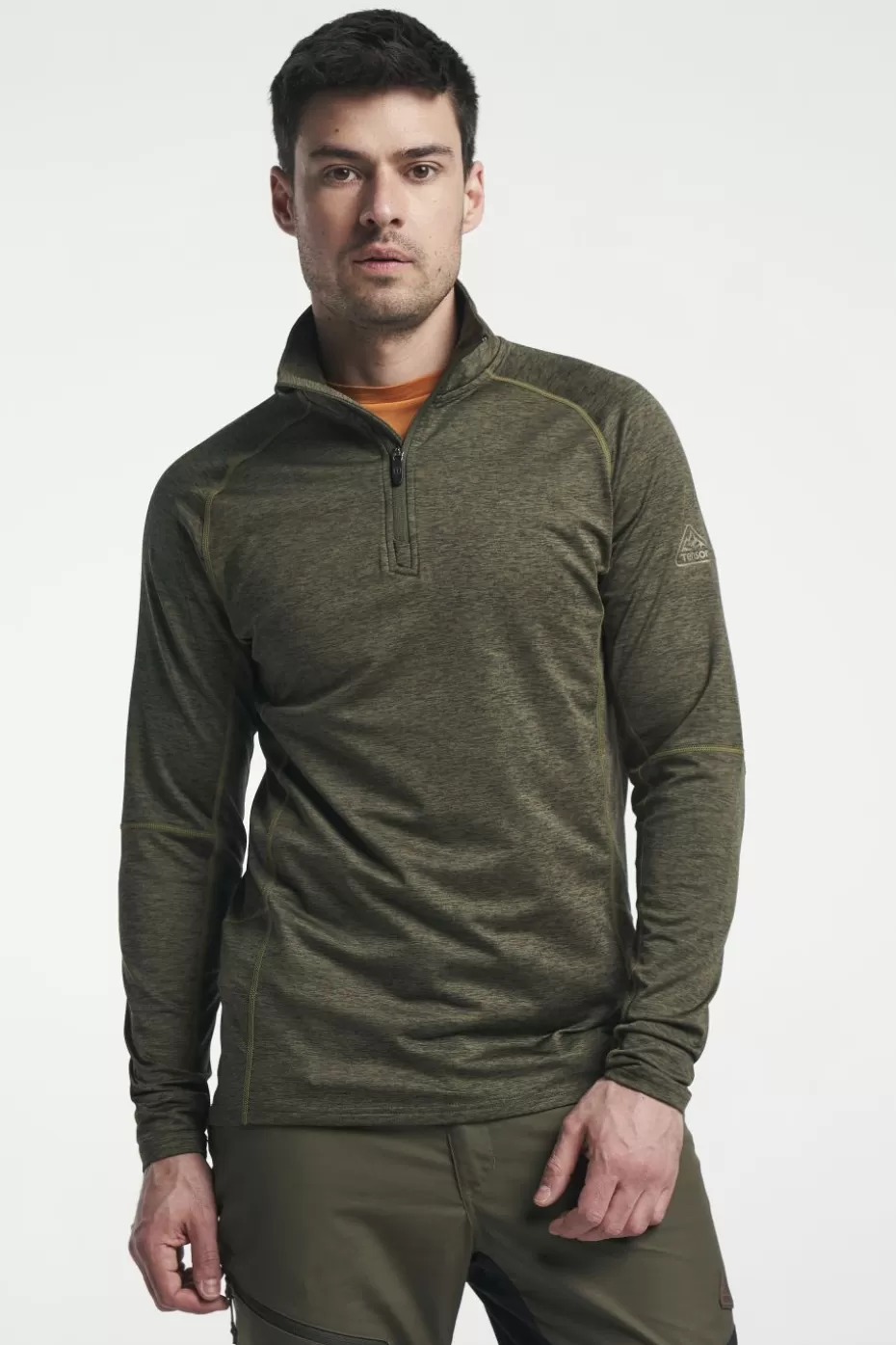 Techwear Himalaya Felpa Termica con Zip Parziale - Verde Militare Esclusiva Online 

(：