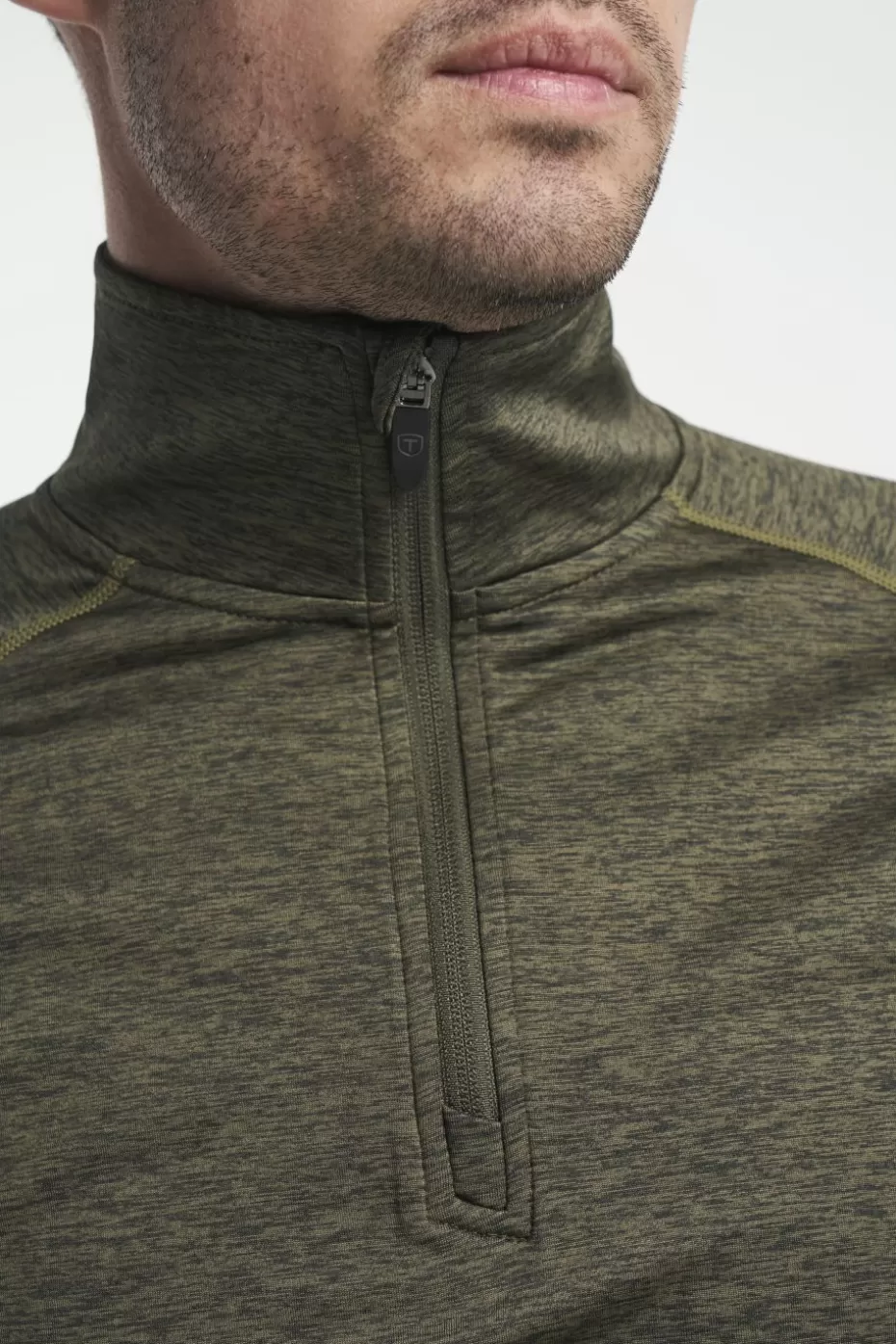 Techwear Himalaya Felpa Termica con Zip Parziale - Verde Militare Esclusiva Online 

(：