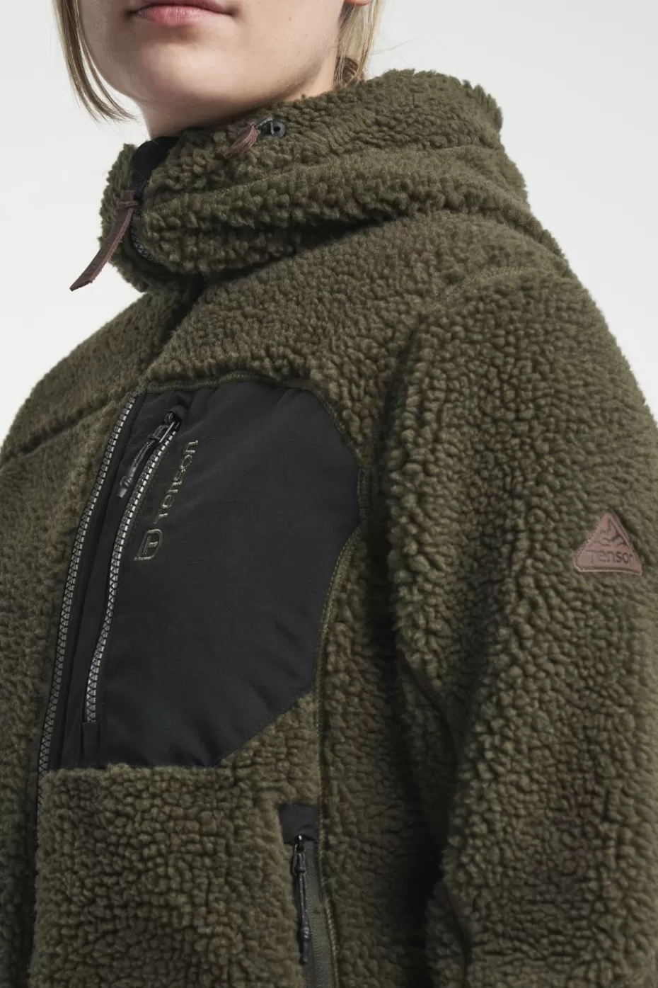 Giacca con Cappuccio Tenson Himalaya - Morbido Pile Teddy in Tinta Oliva, Calore Avvolgente a Prezzo Accessibile