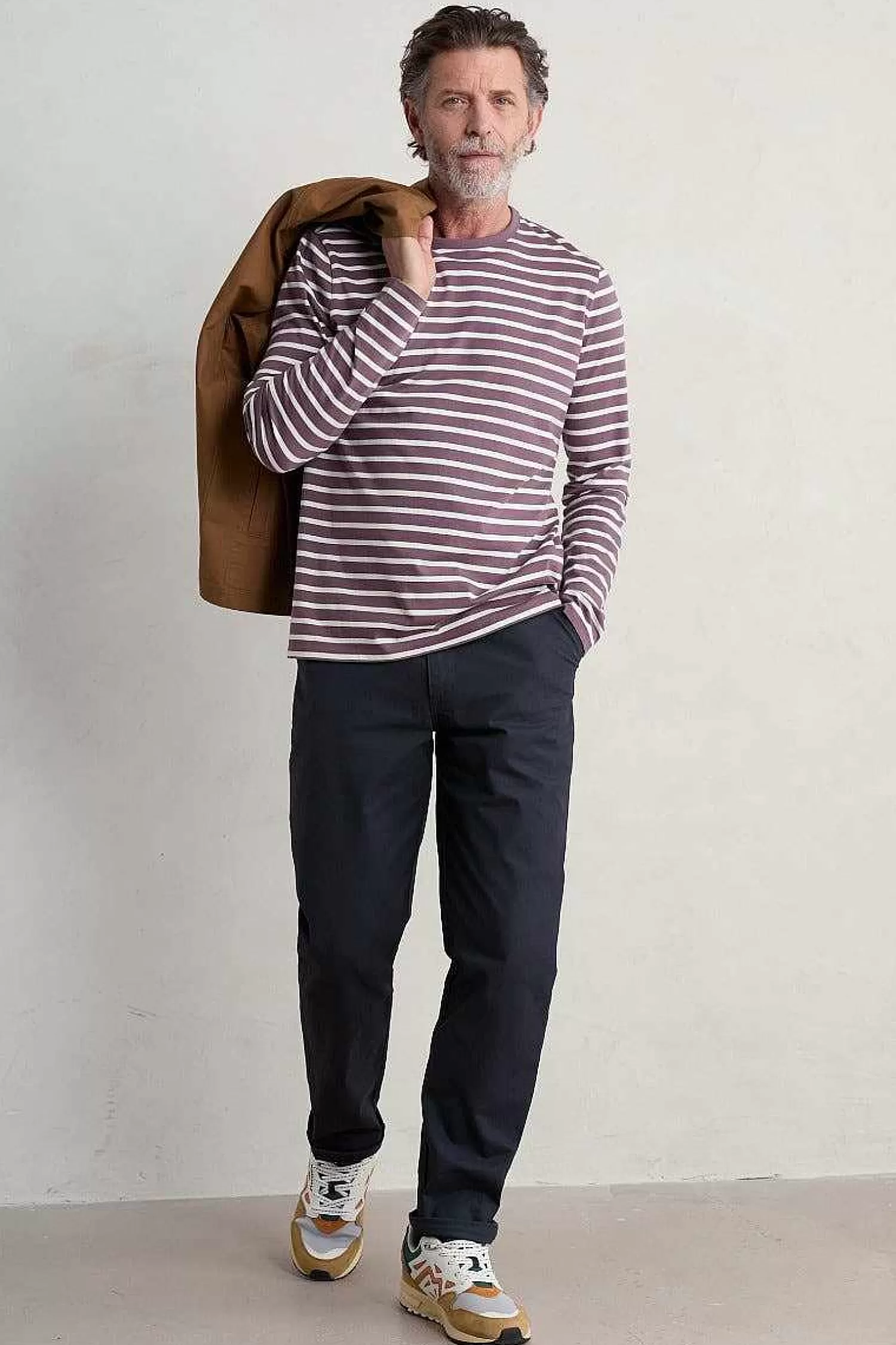 Maglietta marinara uomo Seasalt Cornwall - Scollo tondo in cotone certificato GOTS per un look casual