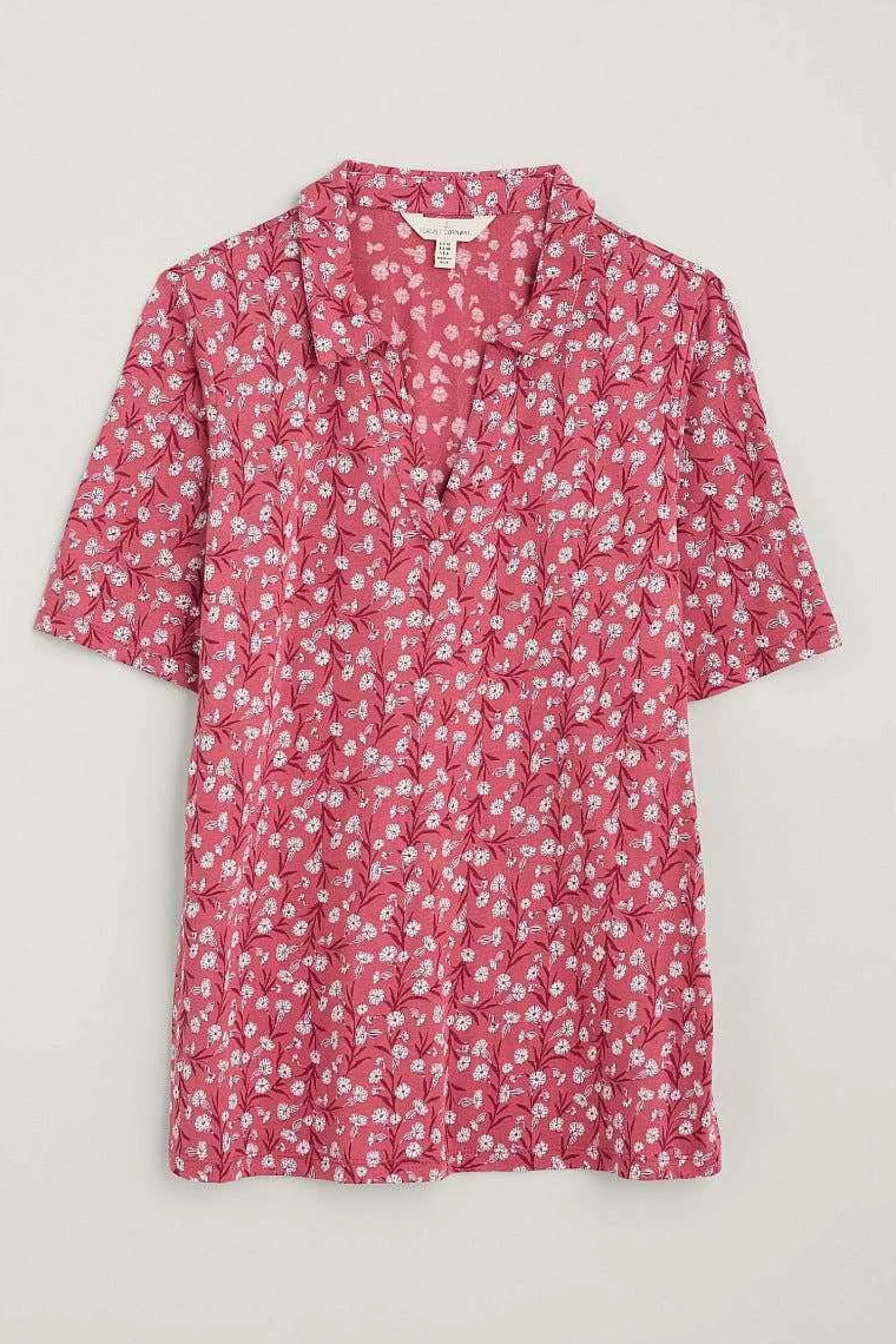 Maglia Confortevole Donna Stile Casual Collezione Cornwall - Jersey Manica Corta Tonaco Cielo Nuvoloso