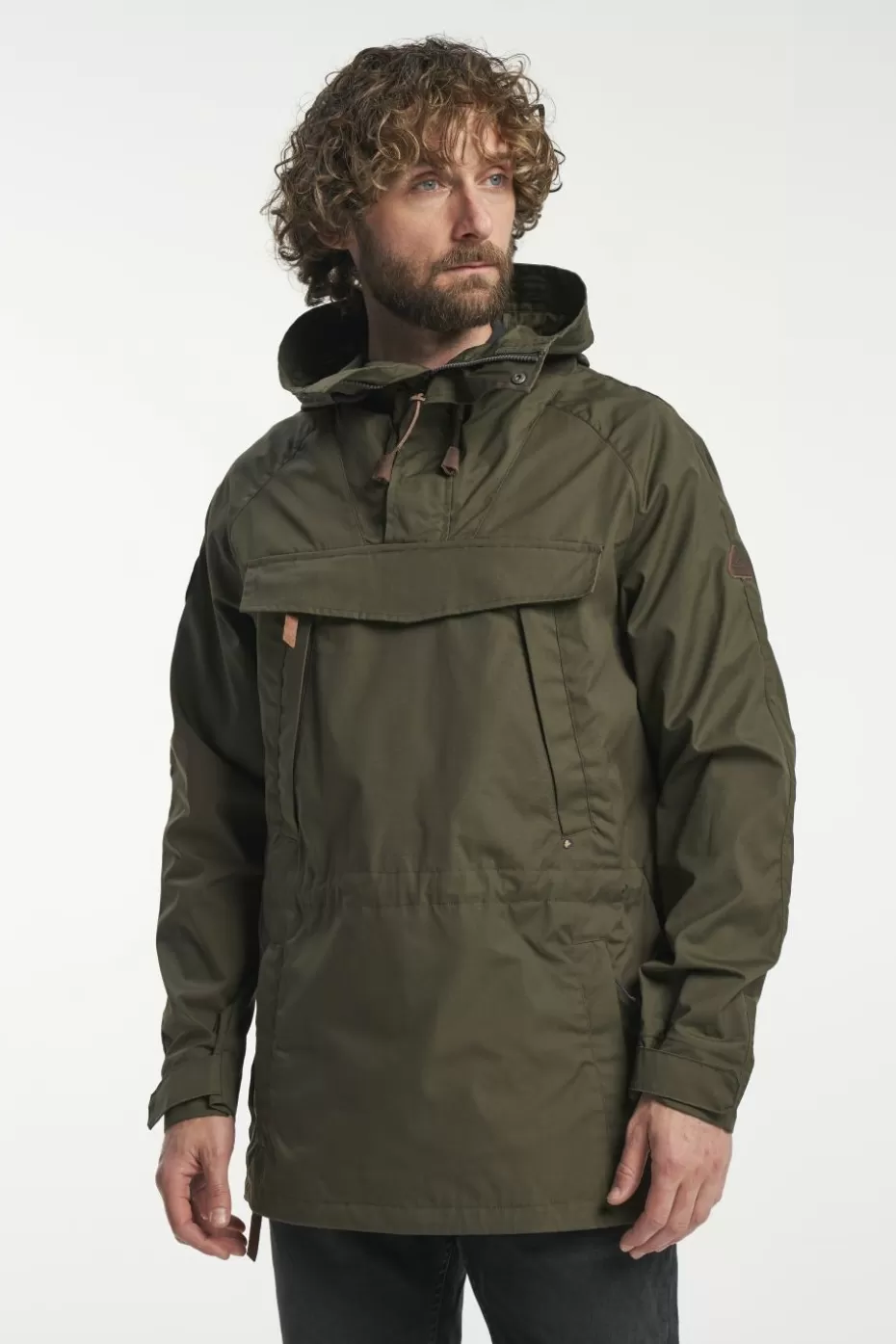 Promozione Giacca Impermeabile Tenson Unisex Mod. 55 - Trekking Montano in Colore Foglia di Vite
