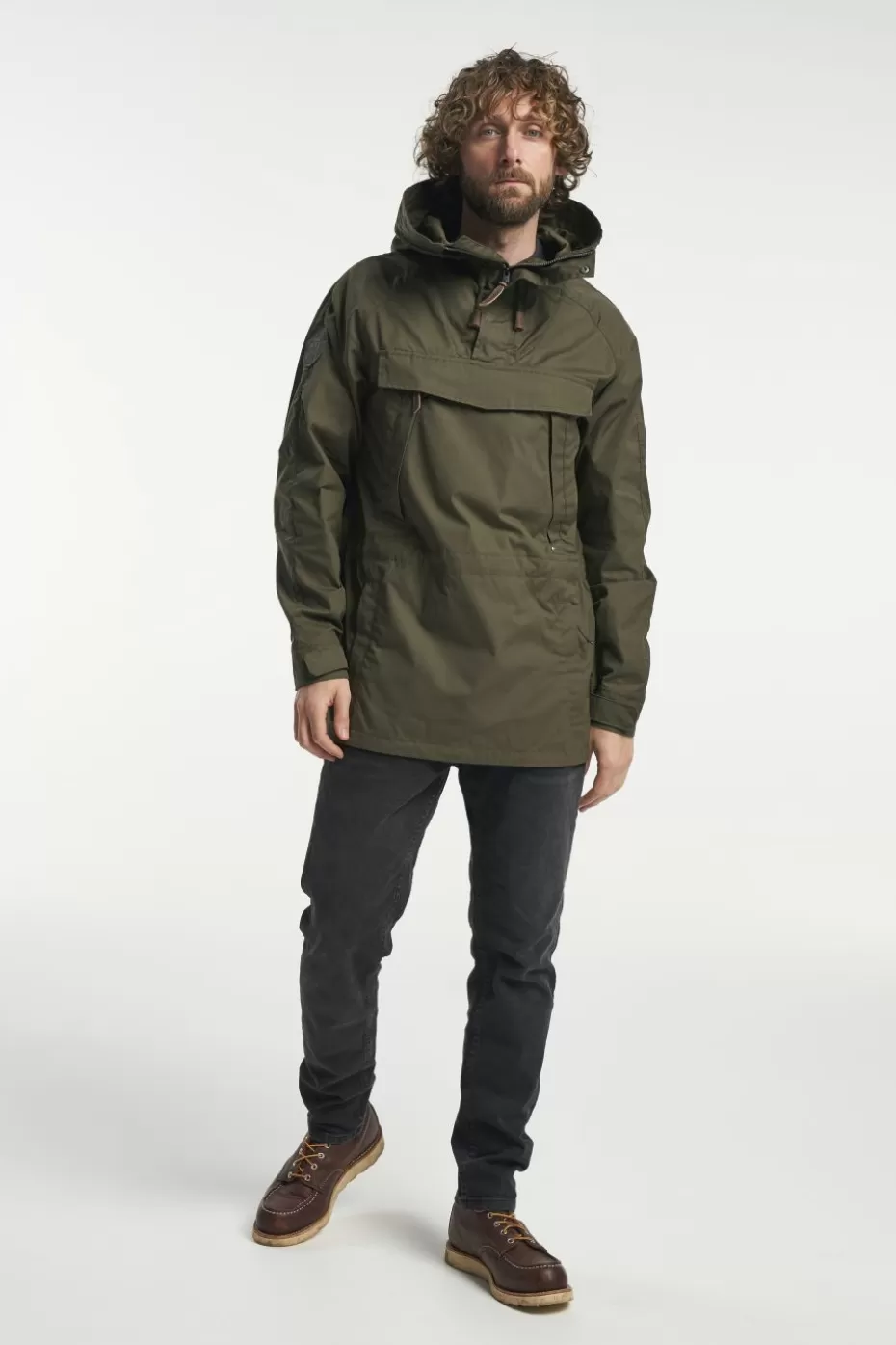 Promozione Giacca Impermeabile Tenson Unisex Mod. 55 - Trekking Montano in Colore Foglia di Vite
