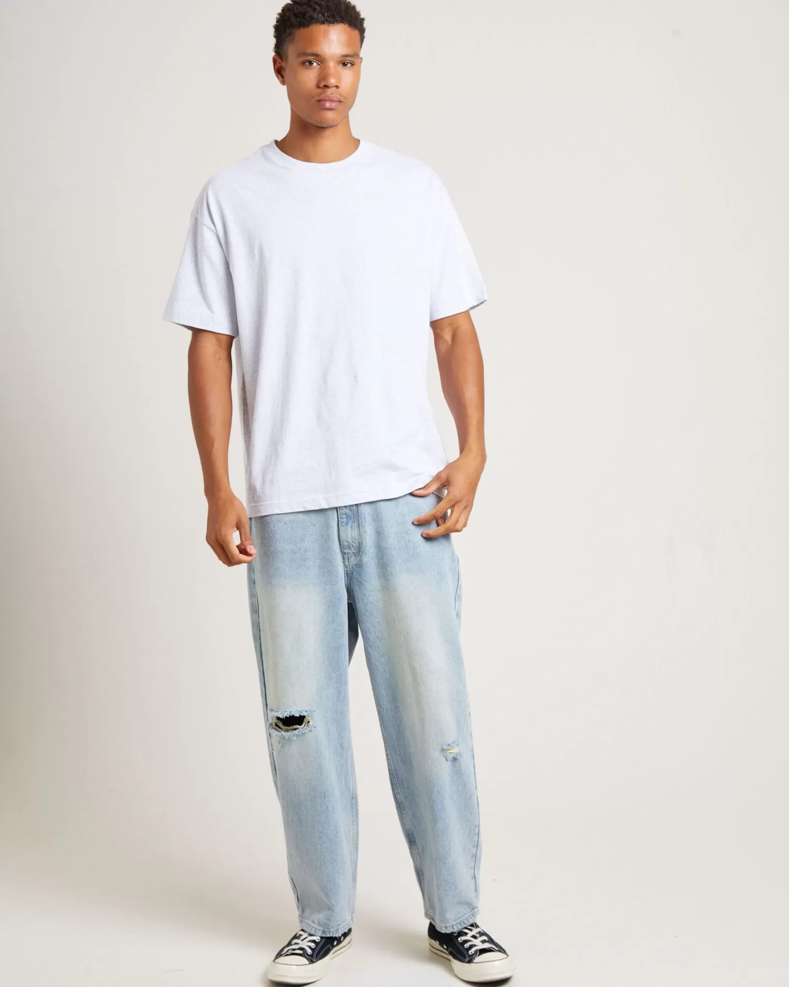 Maglietta Skate Essential Grigio Melange Frost - T-Shirt Unisex Stile Classico General Pants Co.