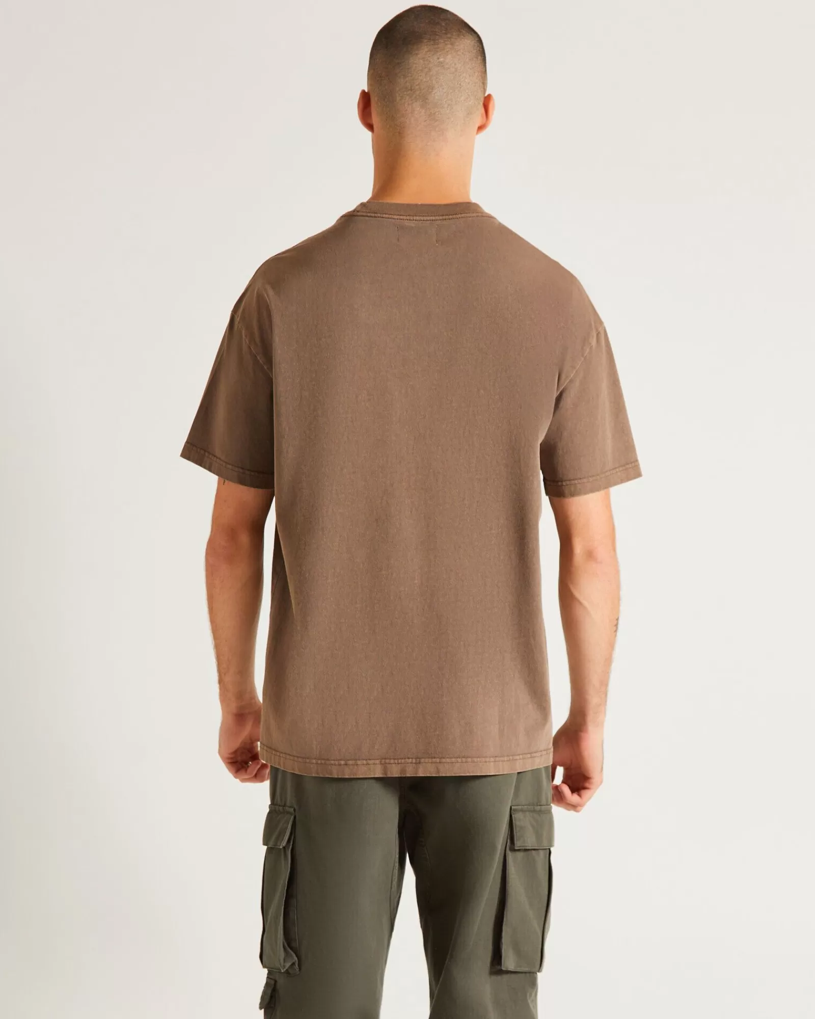 GENERAL PANTS CO. Maglietta Vintage Originale in Tessuto Morbido - Colore Marrone Ombra Confezione Comoda