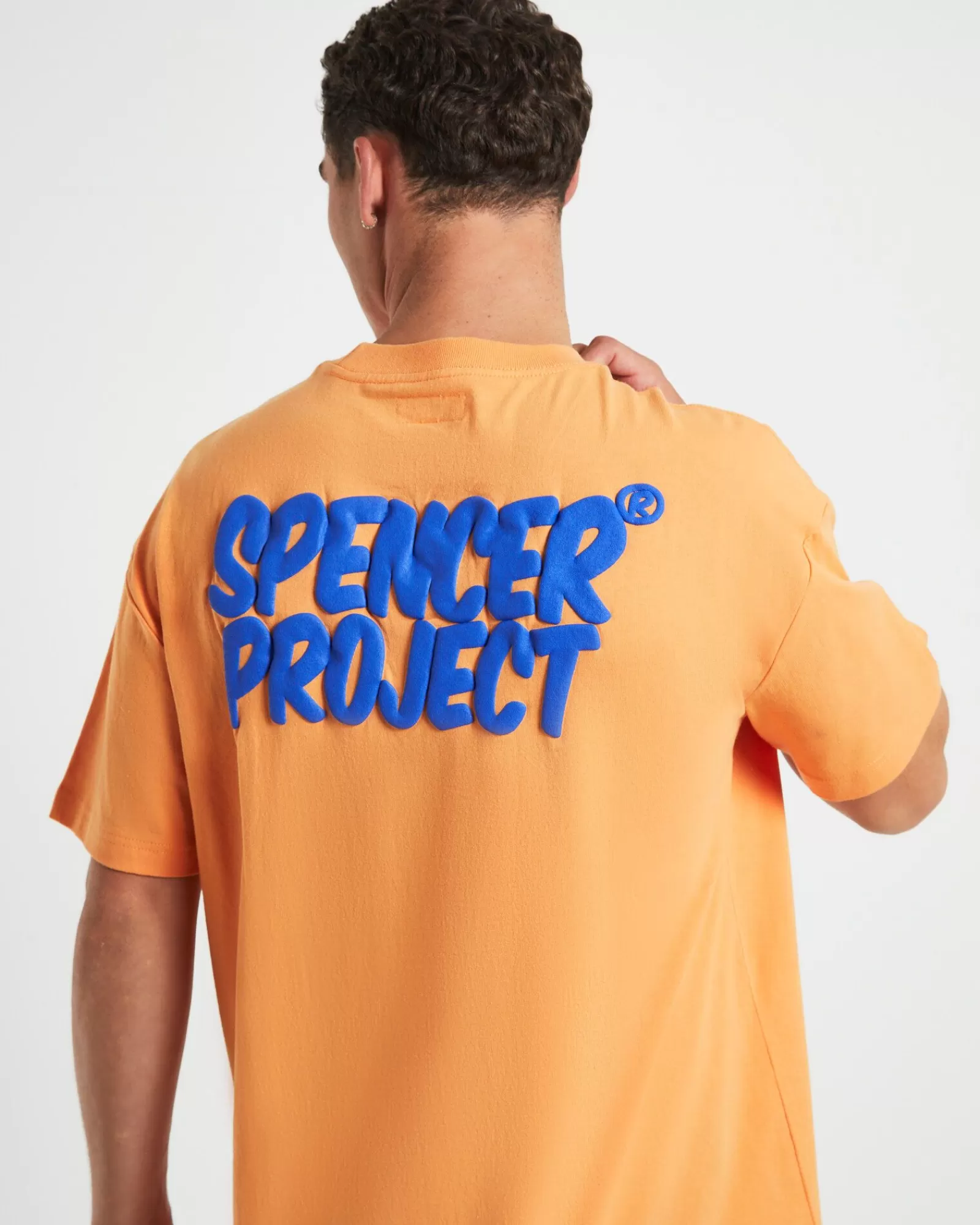 SPENCER PROJECT | Maglietta Estiva Morbida con Maniche Corte - Tonalità Arancione in Offerta Speciale