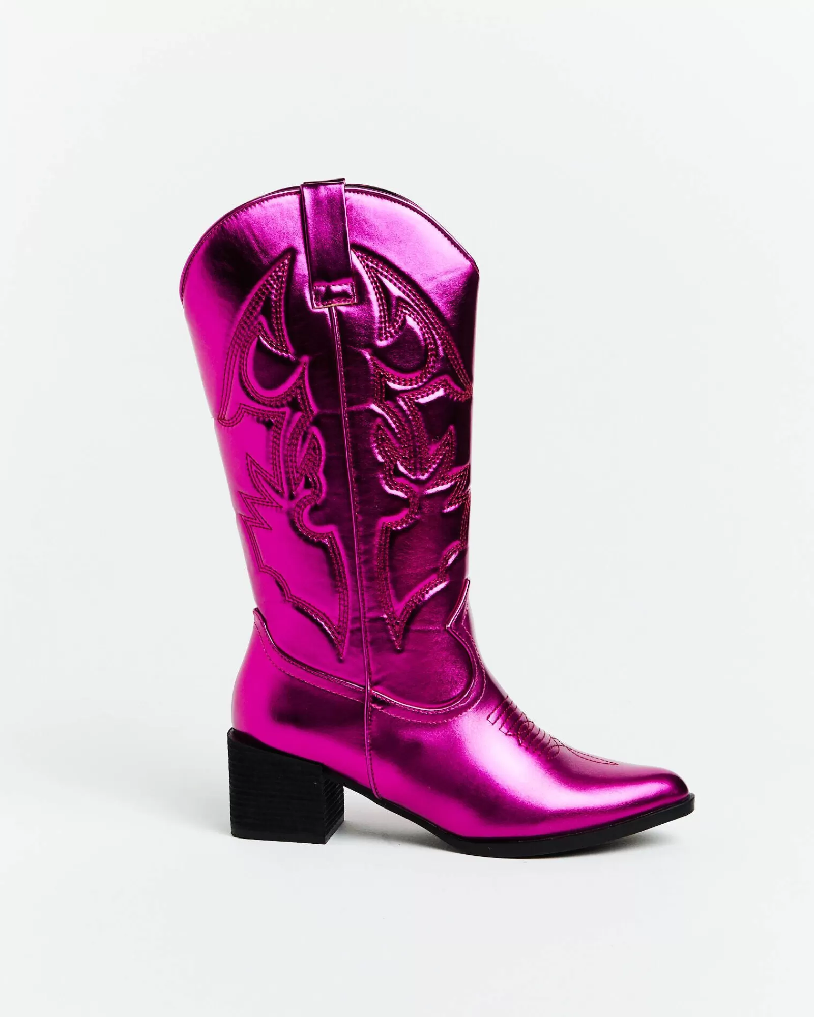 Stivali da Cowboy THERAPY Ranger Rosa Metallizzato - Edizione Limitata con Design Iconico e Suola Comoda!