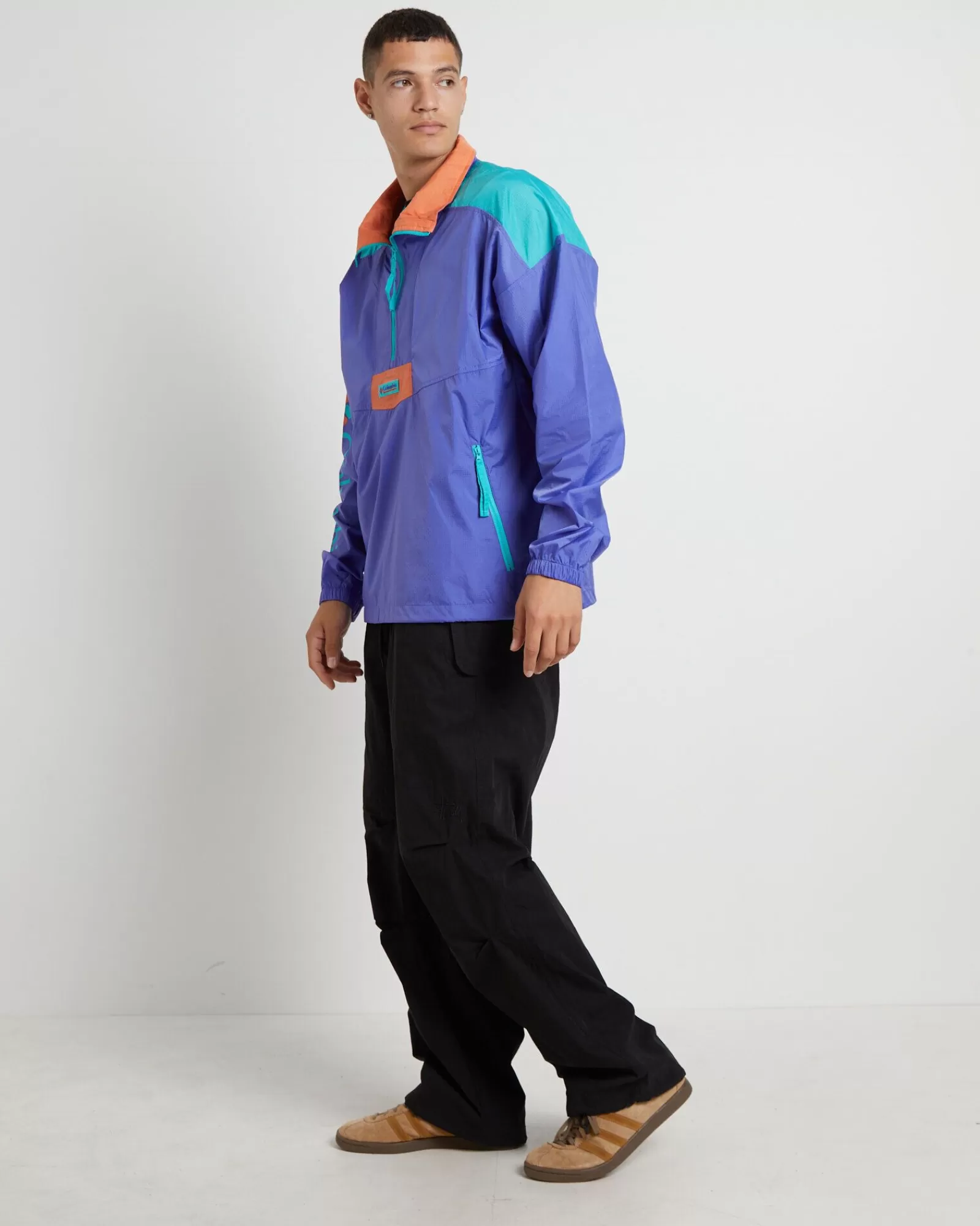 Columbia Giacca Impermeabile Riptide Anorak - Cappotto Antivento Moda in Loto Viola con Design Sportivo
