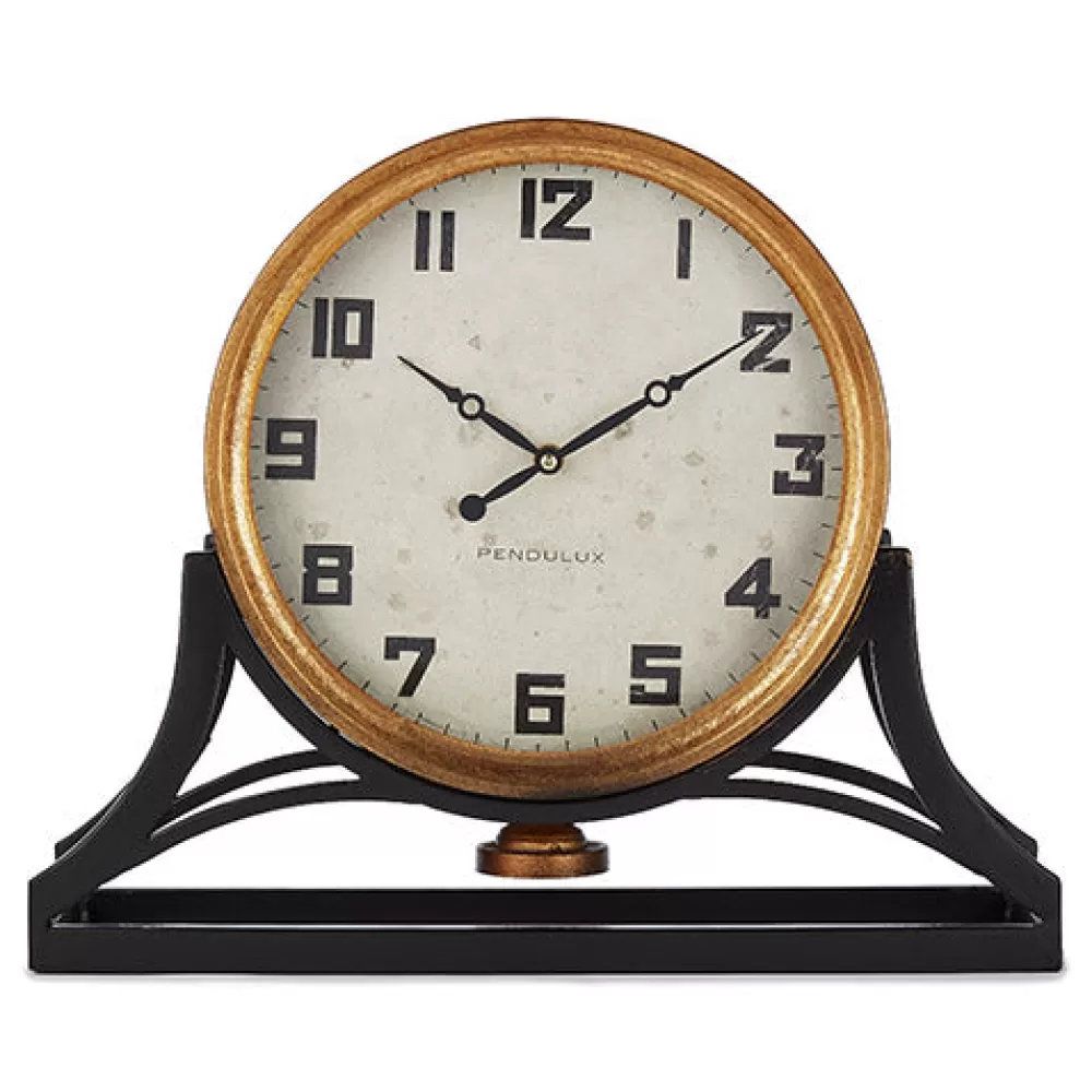 Orologio da Tavolo Classico Stazione San Luigi - Design Elegante con Finiture in Oro