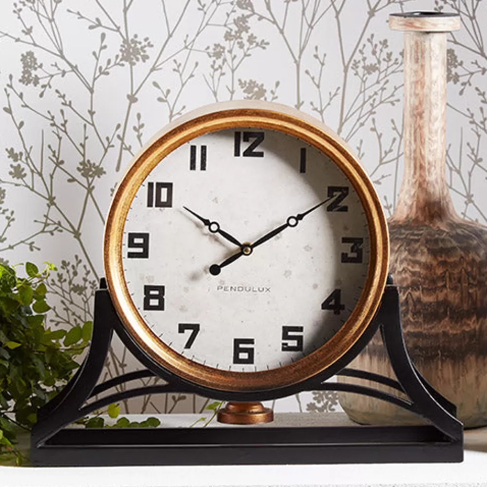 Orologio da Tavolo Classico Stazione San Luigi - Design Elegante con Finiture in Oro