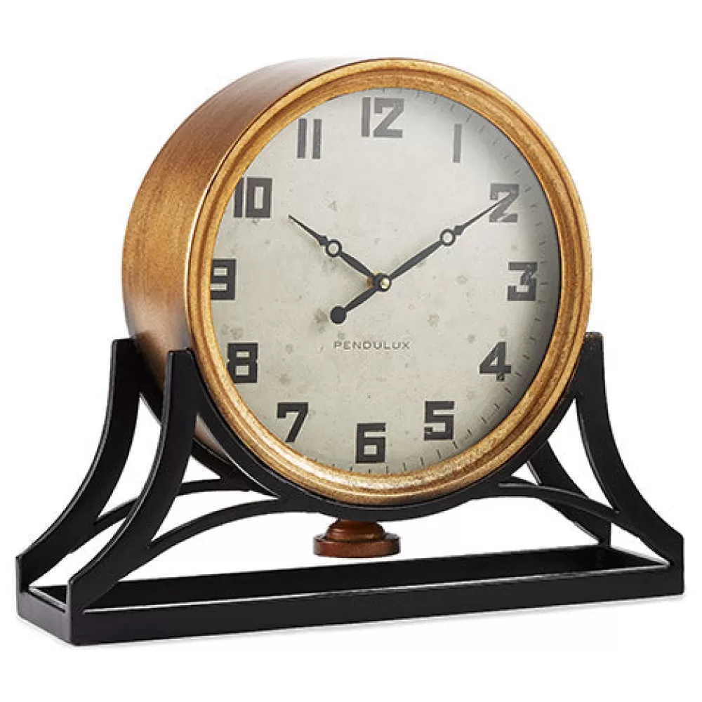 Orologio da Tavolo Classico Stazione San Luigi - Design Elegante con Finiture in Oro