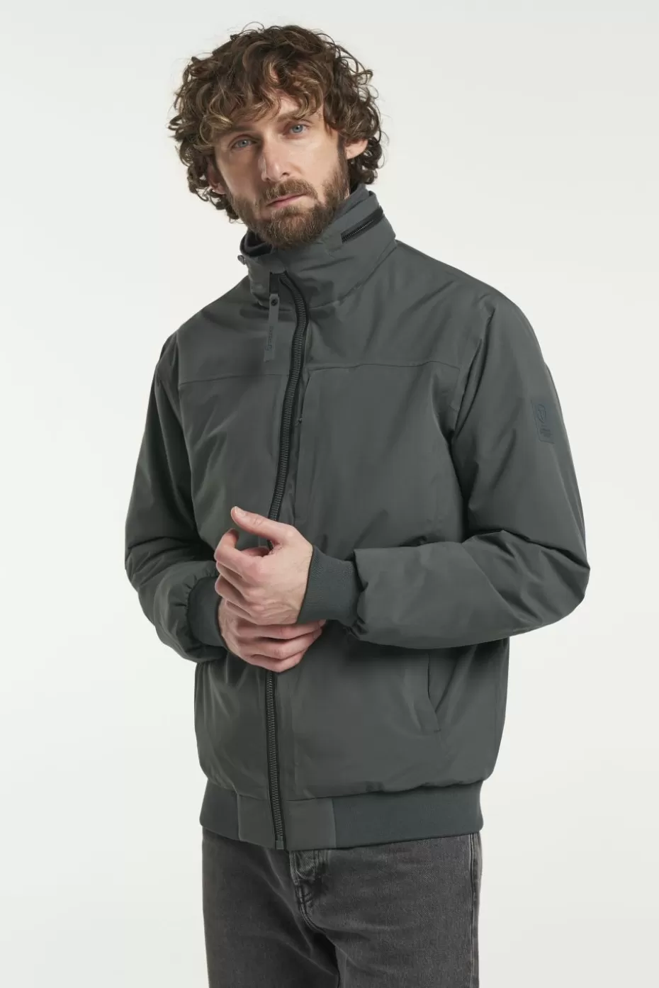 Tenson Stewie - Giacca Impermeabile Verde Carbone con Dettagli Shell