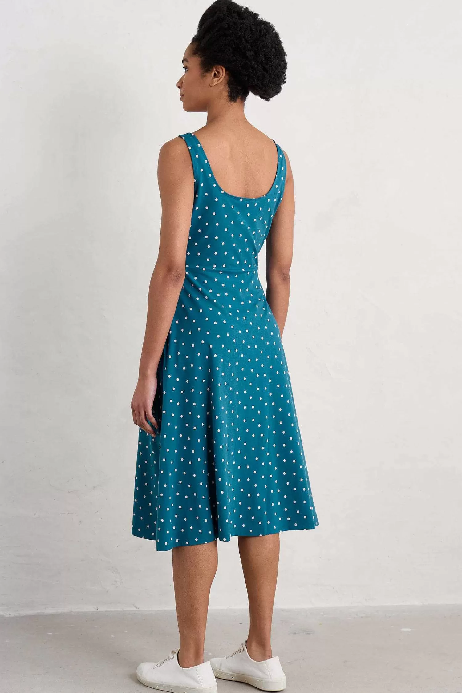 Vestito Midi in Maglina Cornwall Seasalt con Riflessi Solari - Abito Estivo Femminile Elegante e Confortevole