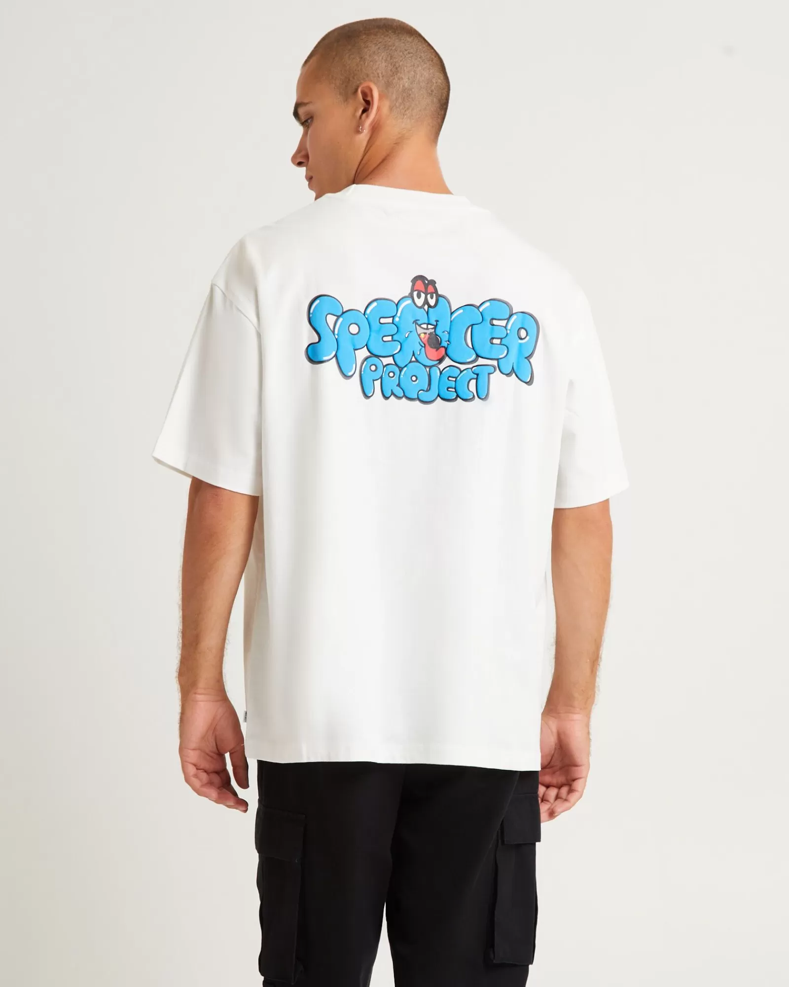 SPENCER PROJECT | Maglietta Tagger a Maniche Corte in Cotone - Bianco Puro, Comfort Essentials

（：、、，，）