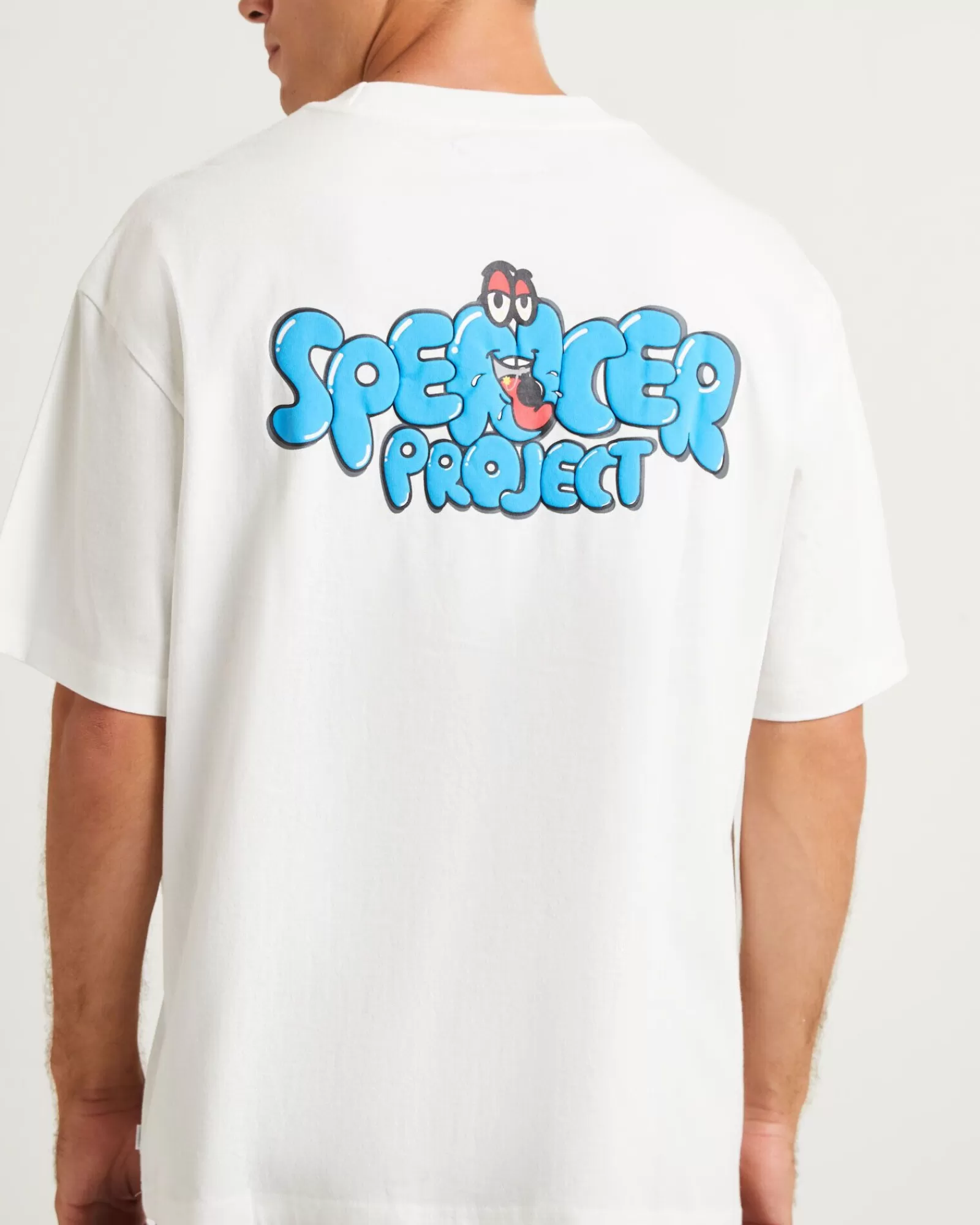 SPENCER PROJECT | Maglietta Tagger a Maniche Corte in Cotone - Bianco Puro, Comfort Essentials

（：、、，，）