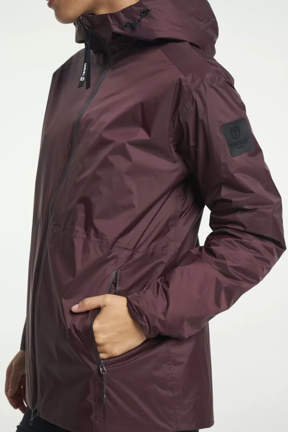 Giacca Impermeabile Tenson Multistagionale Leggera - Cappuccio Regolabile, Tessuto Antivento in Tonalità Cacao (Offerta Imperdibile per Escursionismo)