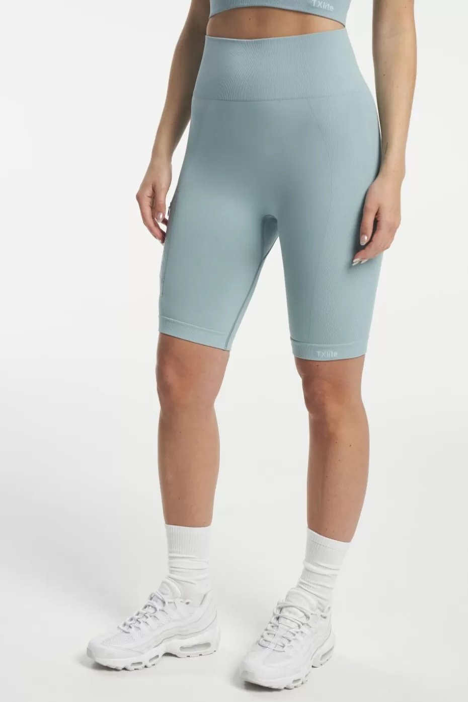 Tenson TXlite Pantaloncini Sportivi Senza Cuciture - Blu Pietra, Leggeri e Traspiranti