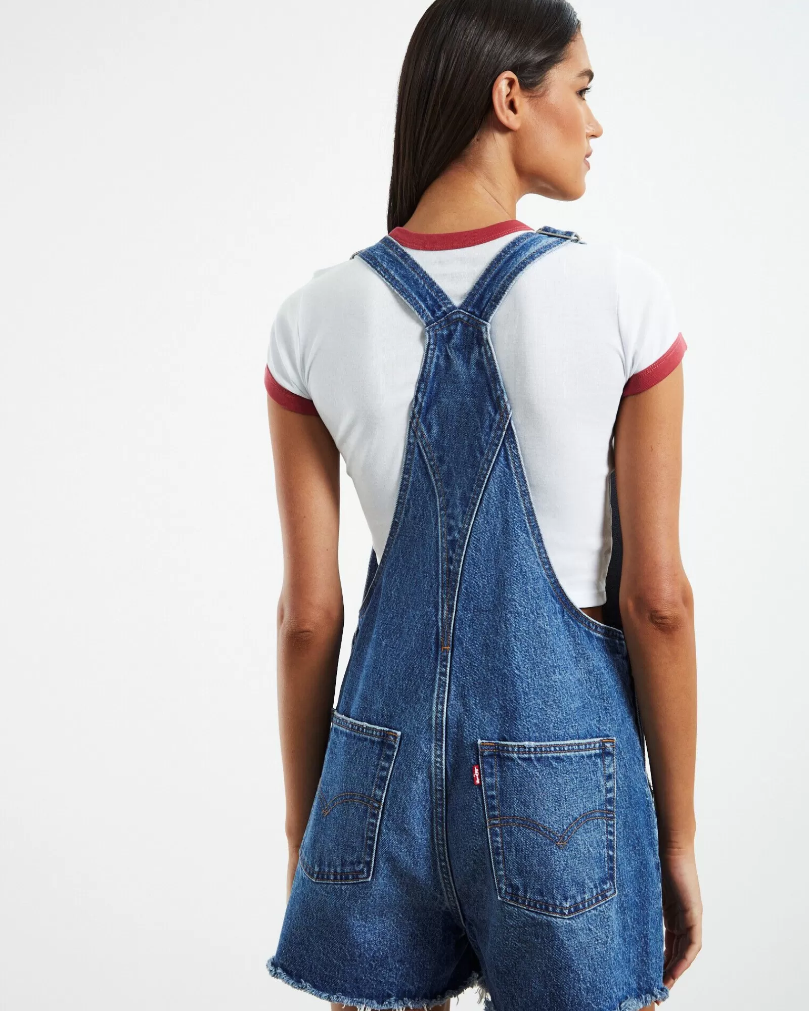 Salopette Corta Levi's Vintage Jeans - Blu Prato Fiorito per Stile Casual e Divertente