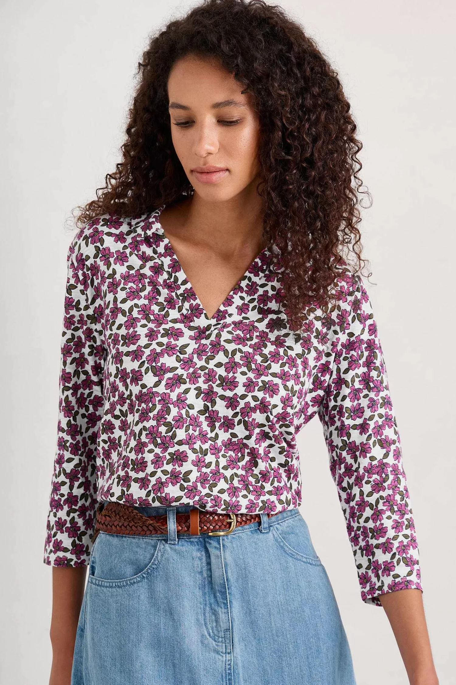 Maglia Jersey Donna Seasalt Cornwall - Trama Onde Marine Confortevole Certificata GOTS