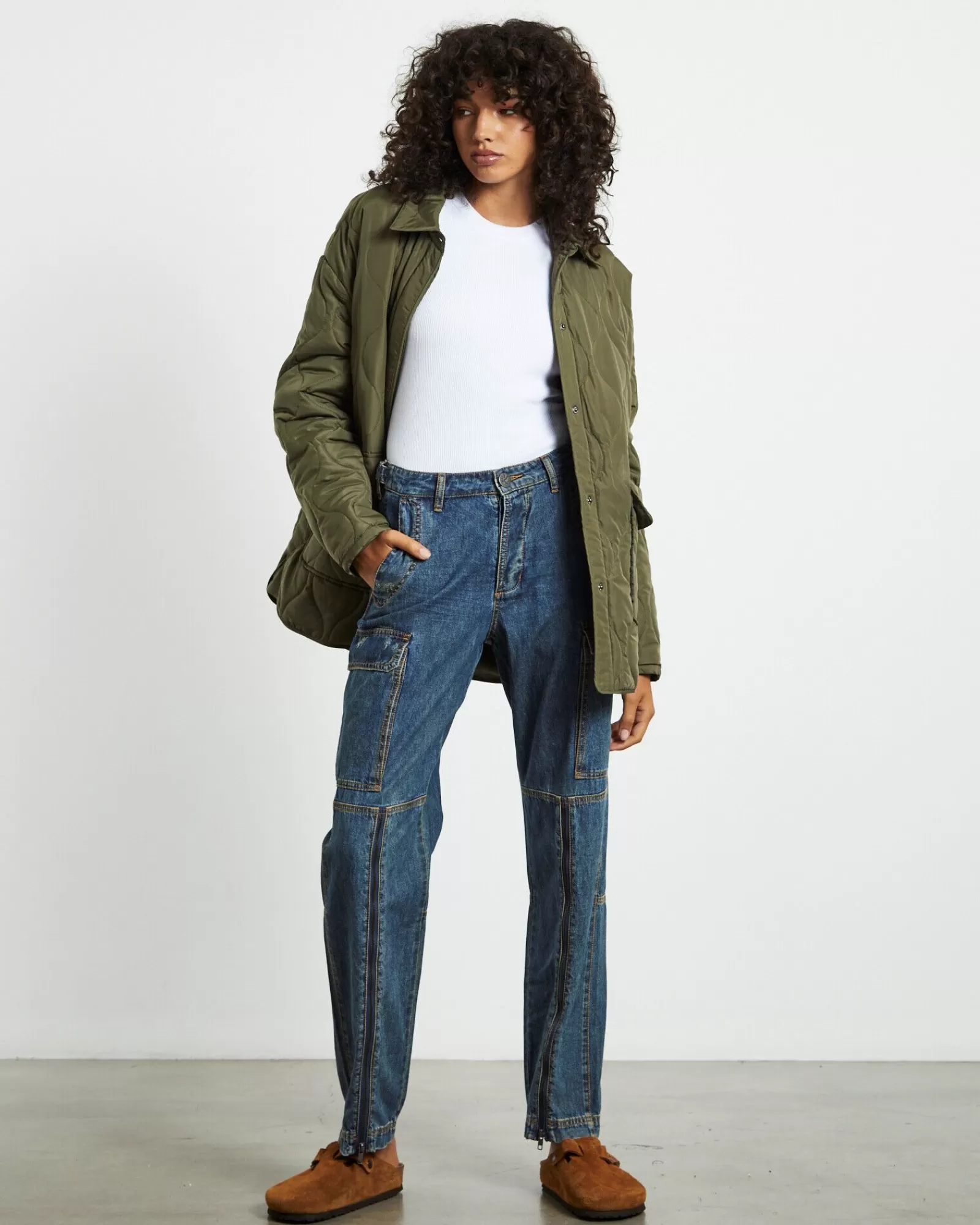 Jeans Cargo ONE TEASPOON con Zip Laterale Blu Scuro Usati - Prezzo Conveniente e Stile Dinamico